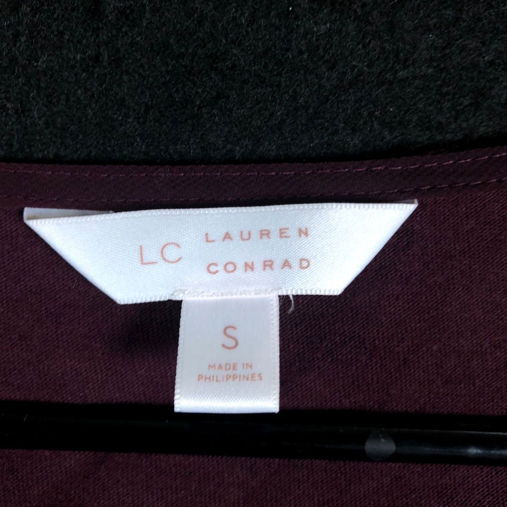 Lauren Conrad Lauren Conrad Blouse Womens Maroon Scoop Neck Lined Long Sleeve Modal Blend S Size S / US 4 / IT 40 - 6 Thumbnail