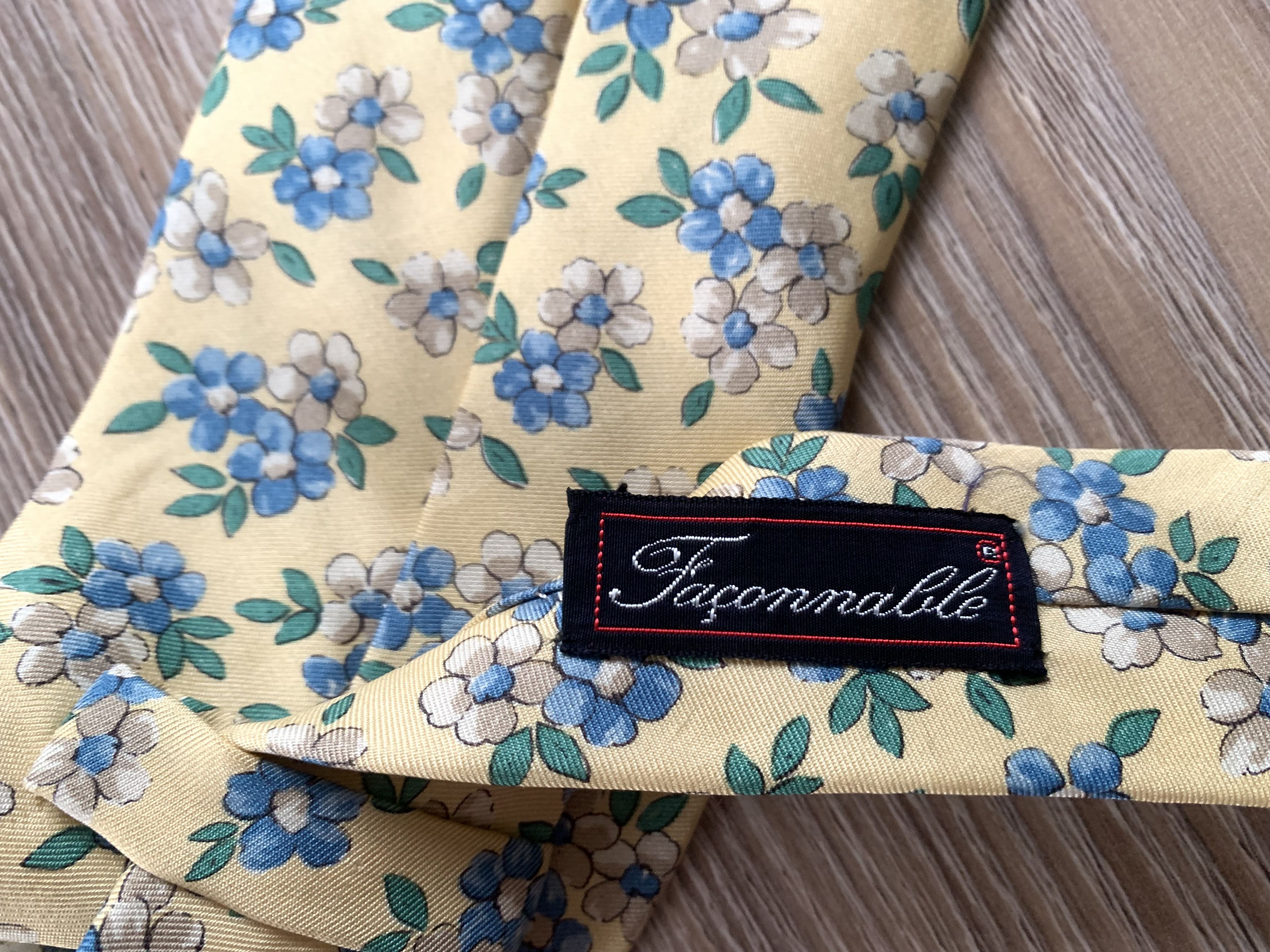 Faconnable Faconnable Hand Made Flower Printed Silk Tie Size ONE SIZE - 6 Thumbnail