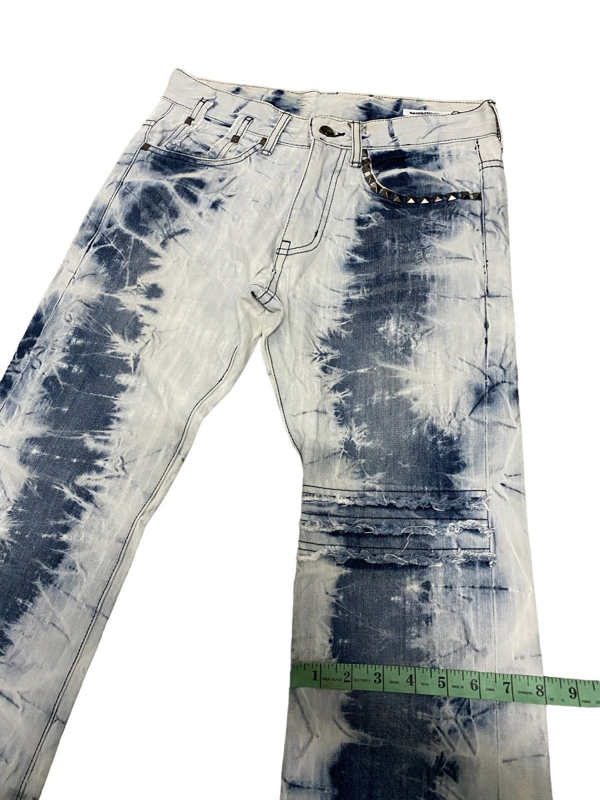 Japanese Brand Vintage Semantic Design Tie Dye Denim Jeans Size US 30 / EU 46 - 12 Thumbnail
