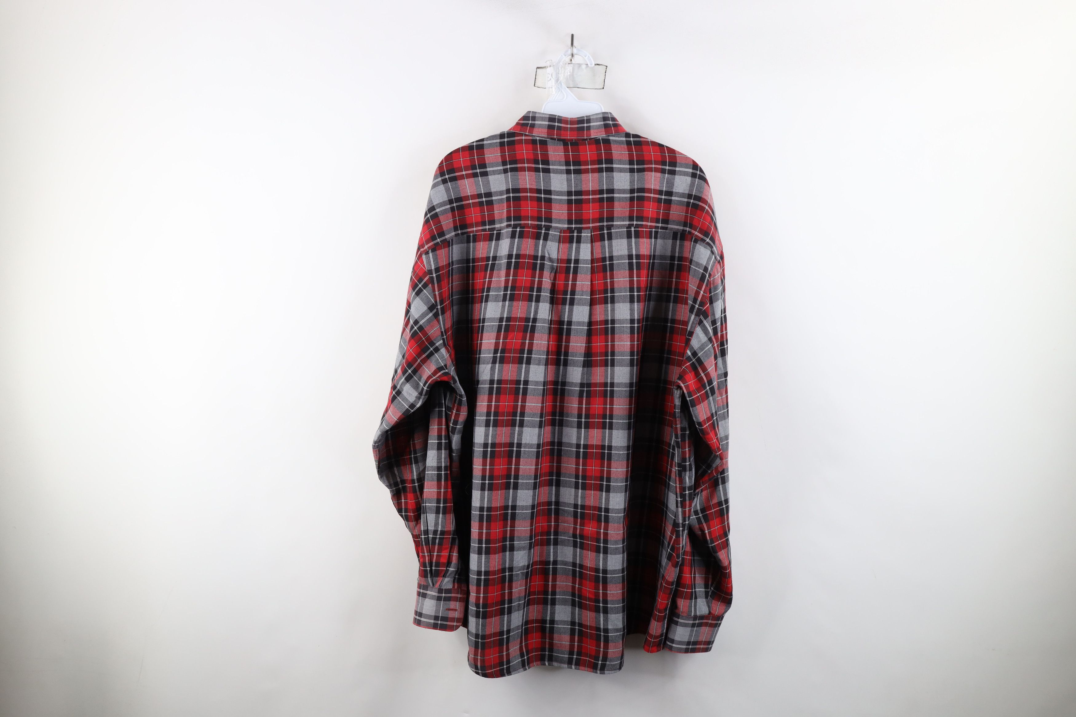 Vintage Vintage 90s Streetwear Twill Collared Button Down Shirt Red Size US L / EU 52-54 / 3 - 8 Thumbnail