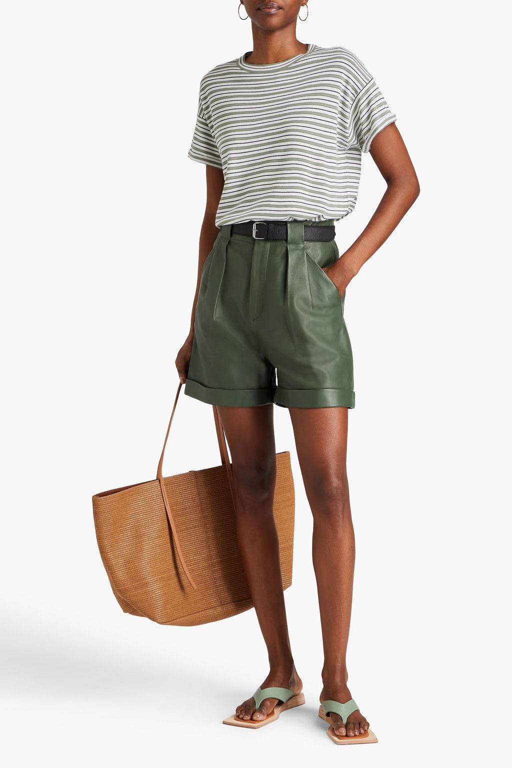 Brunello Cucinelli o1y0825 Crewneck Short Sleeves Sweater in Multicolor Size L / US 10 / IT 46 - 2 Thumbnail