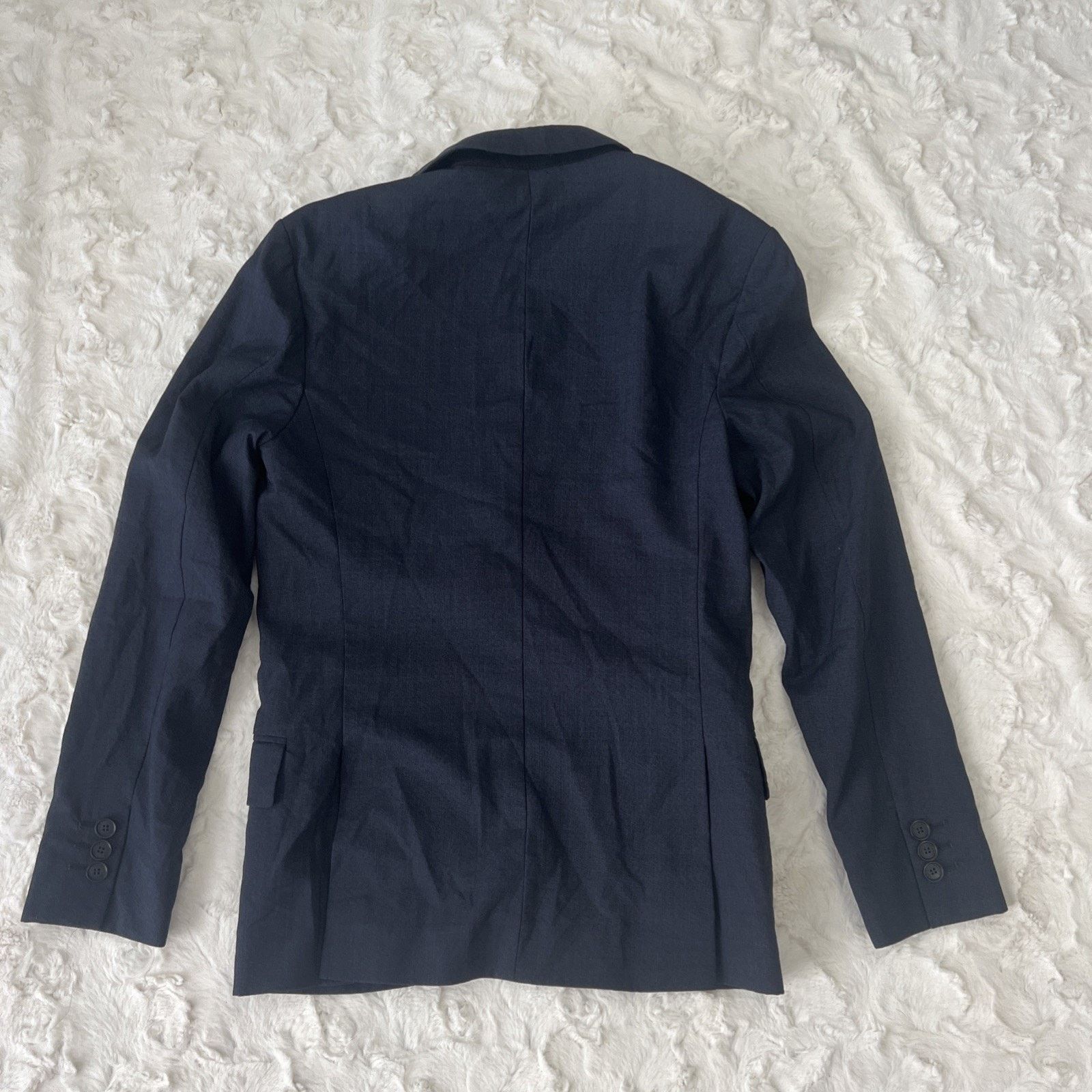 Louis Vuitton LOUIS VUITTON Uniform Men Suit Jacket 100% Wool Blue 44 READ Size 44S - 8 Thumbnail