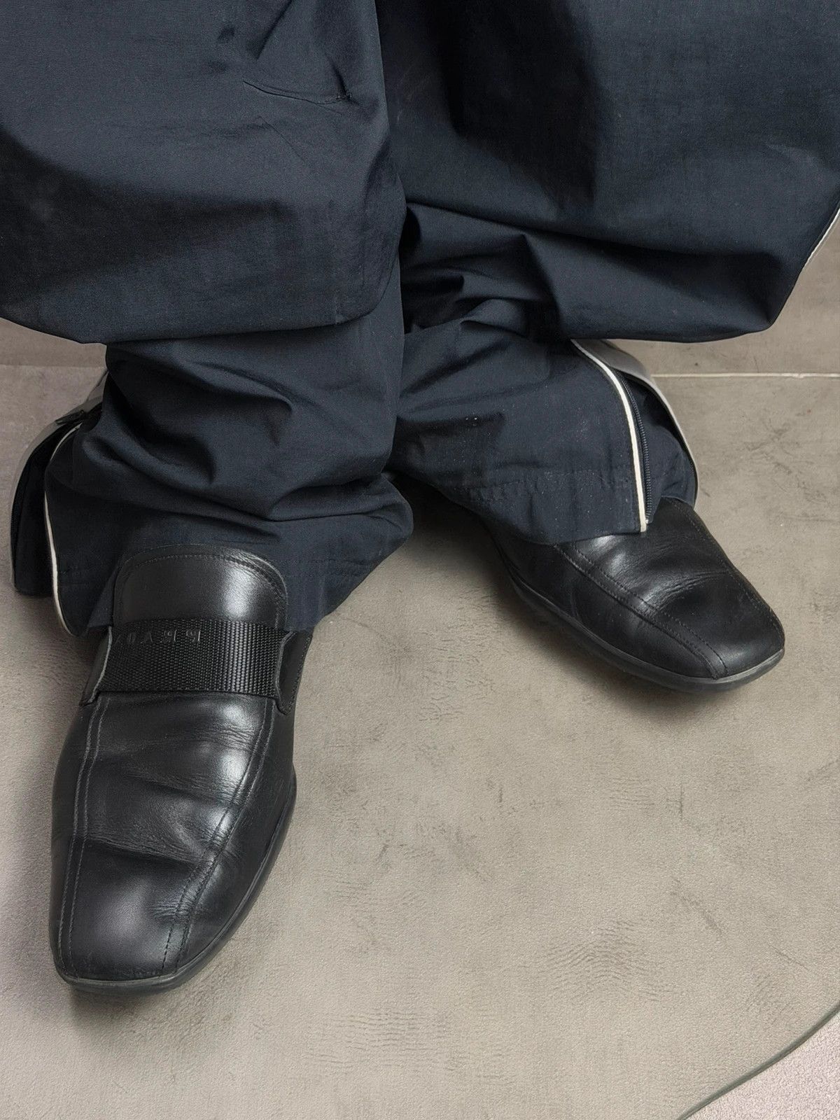 Prada Prada leather square toes vintage loafers Size US 12 / EU 45 - 8 Thumbnail