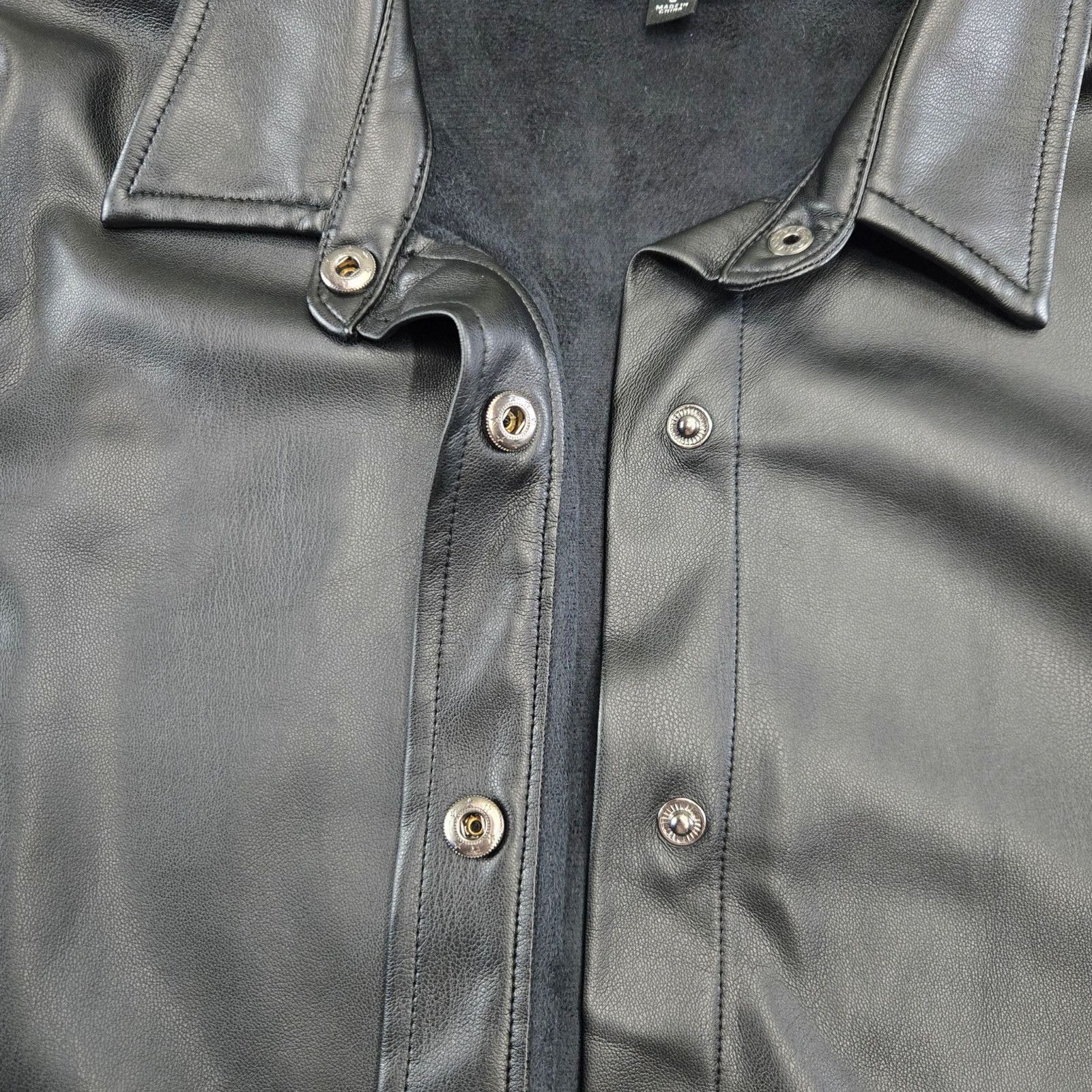 Other Liverpool Black Button Front Size Faux Leather Shacket Small Size S / US 4 / IT 40 - 8 Thumbnail