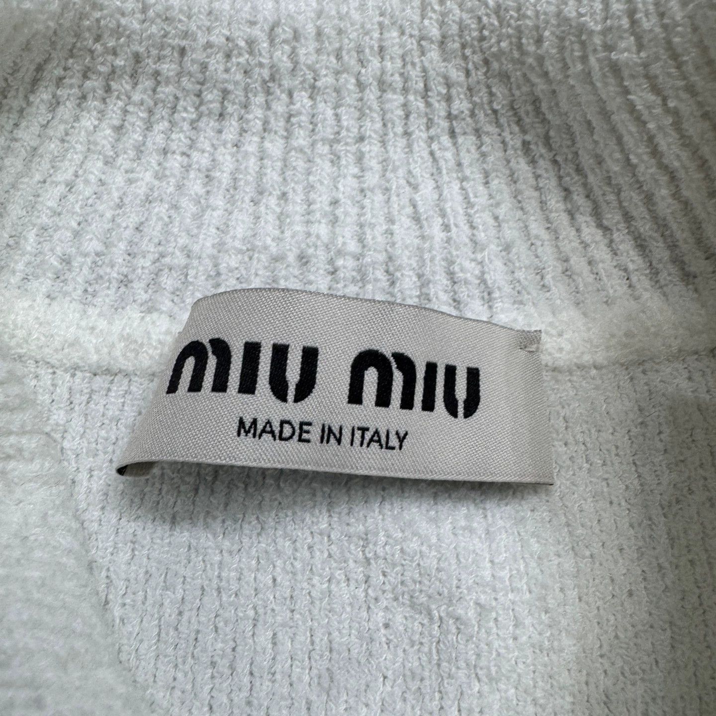 Miu Miu MIUMIU Embroidered Letter Polo Shirt Women's 42 Size M / US 6-8 / IT 42-44 - 2 Thumbnail
