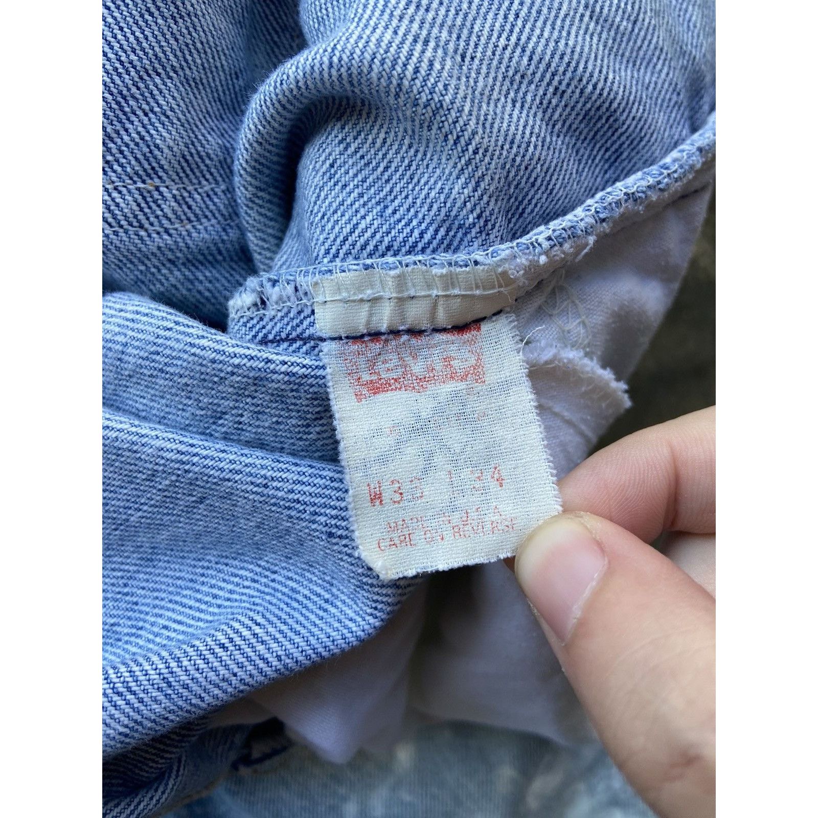 Levi's × Vintage Crazy Vintage Thrashed Levis Orange Tab Blue Jeans 32x32 Size US 32 / EU 48 - 5 Thumbnail