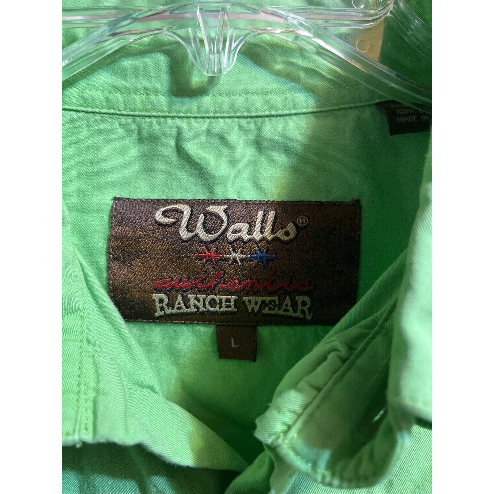 Walls Walls Vintage Shirt Men’s L Green Short Sleeve Pockets Ranch Size US L / EU 52-54 / 3 - 3 Thumbnail