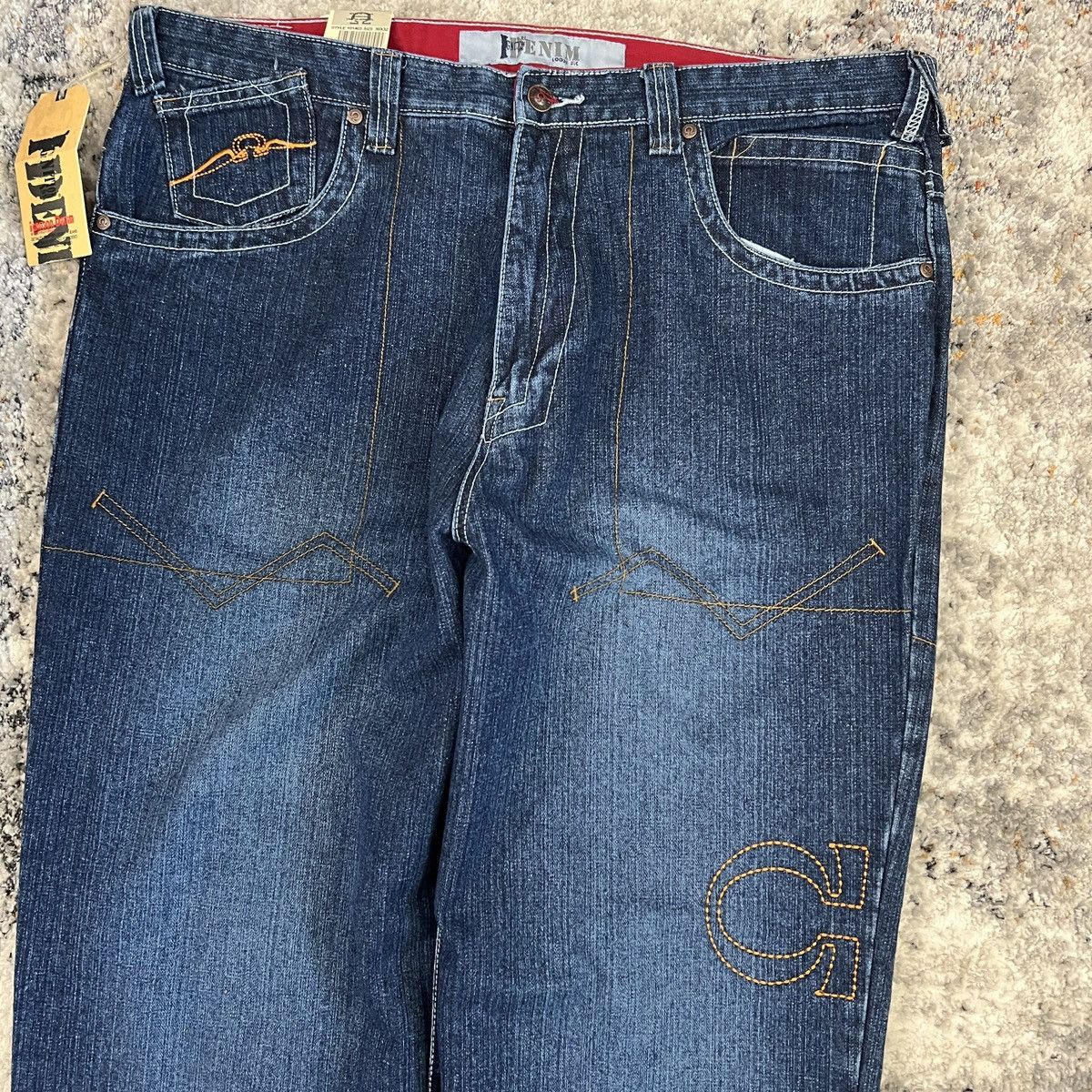 JNCO × Japanese Brand × Vintage Crazy Vintage y2k igniton baggy wide leg unique jeans Size US 38 / EU 54 - 5 Thumbnail