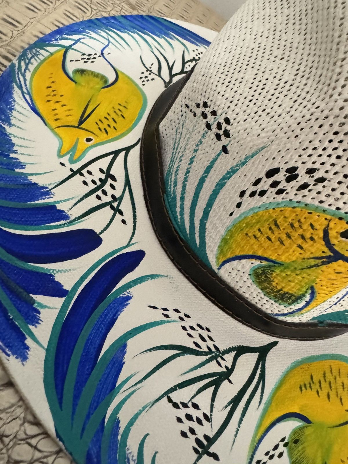 Other Mexican artisanal hand-painted fedora hat Size ONE SIZE - 2 Thumbnail