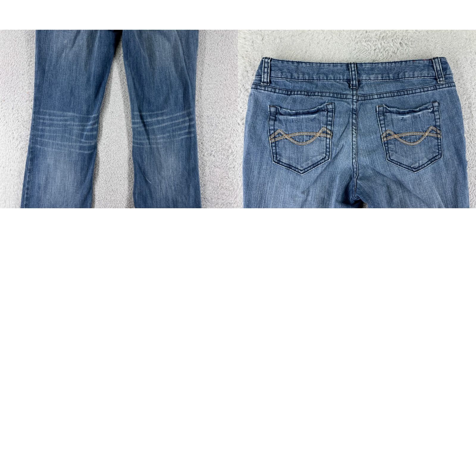 Mossimo Mossimo Jeans Womens 7 Blue Denim Boot Cut Cotton Blend Low Rise Size 28" / US 6 / IT 42 - 10 Thumbnail