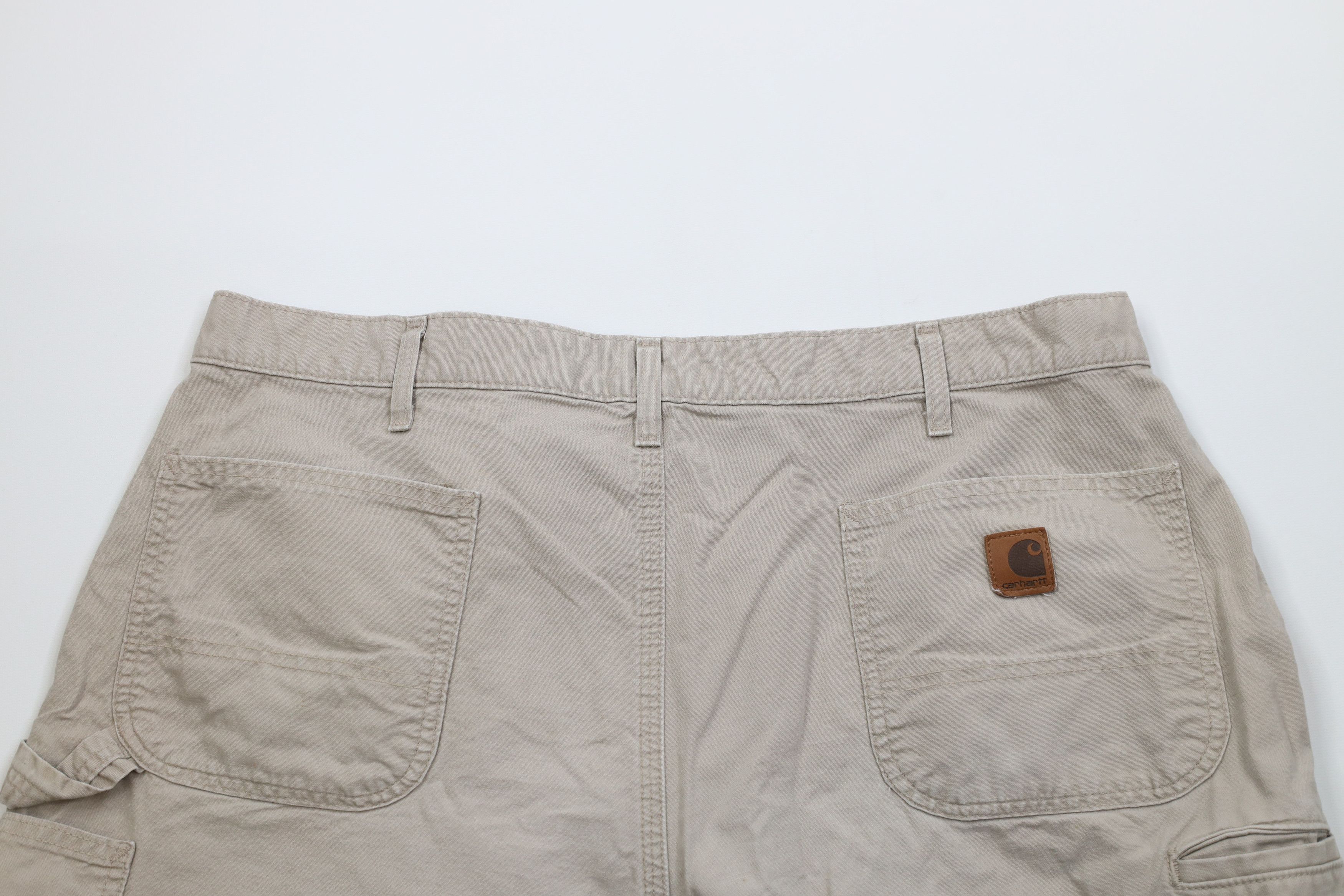 Carhartt Vintage Y2K Carhartt Canvas Dungaree Shorts Tan Beige Size US 40 / EU 56 - 10 Thumbnail