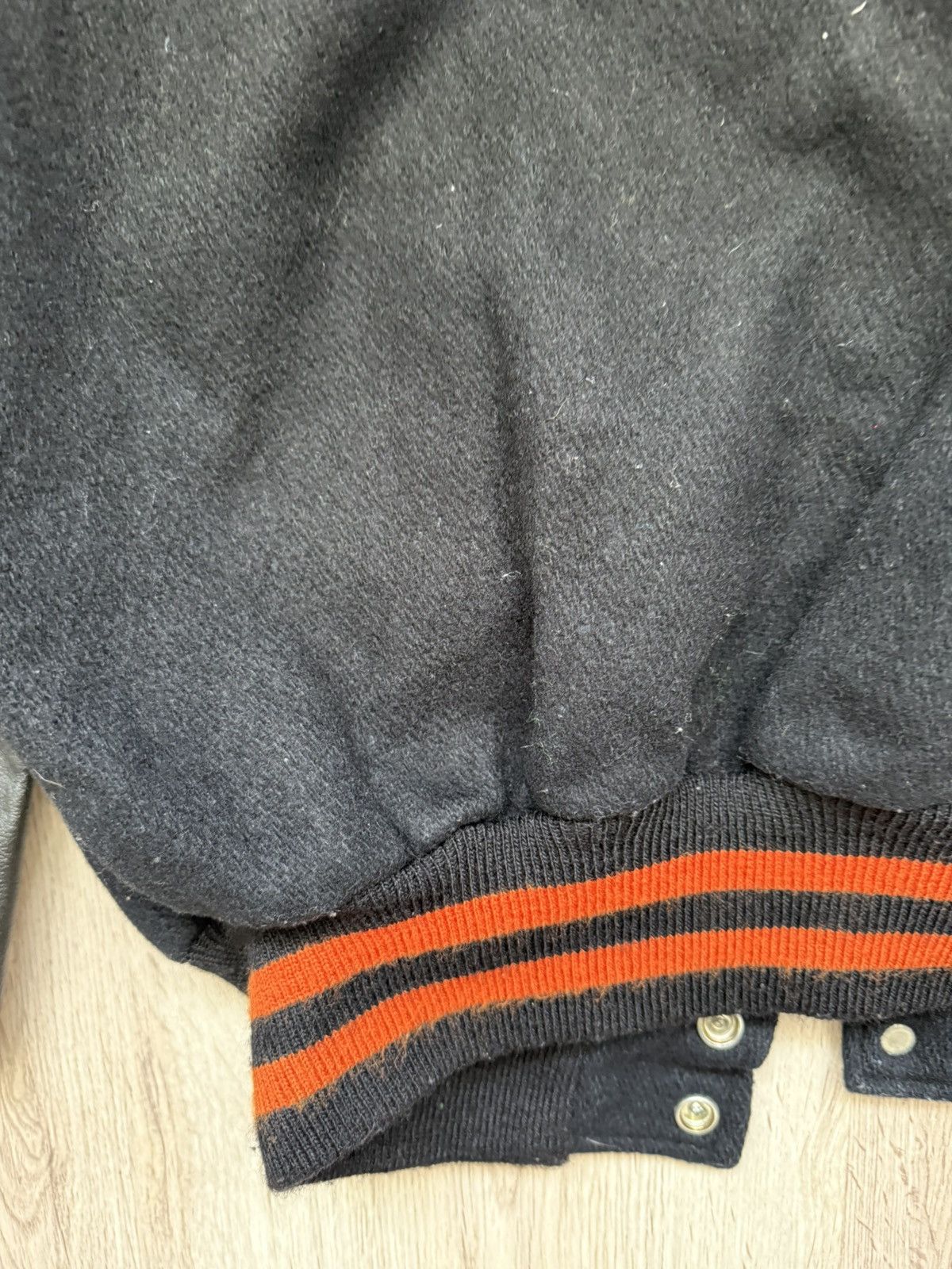 Vintage DeLONG Varsity Jacket Made in USA Wool Size 44