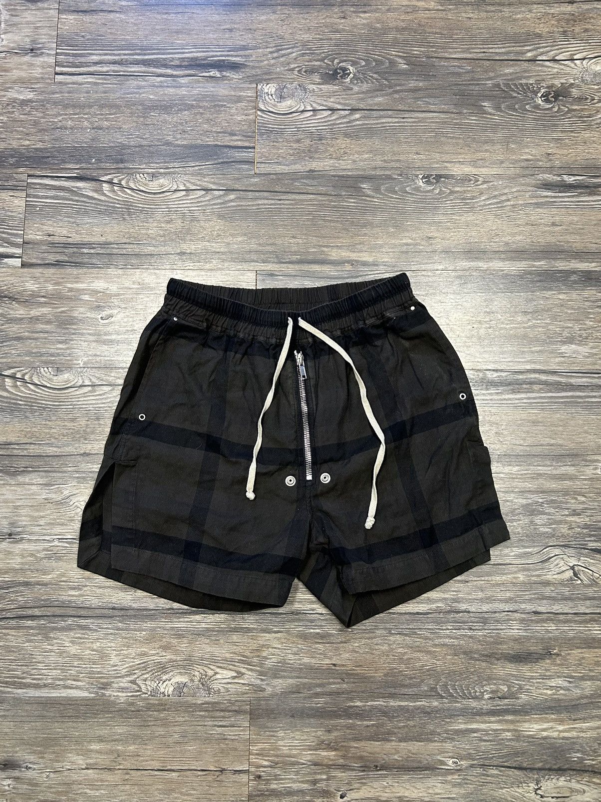 Pre-owned Rick Owens Zipper Shorts In Black/gray