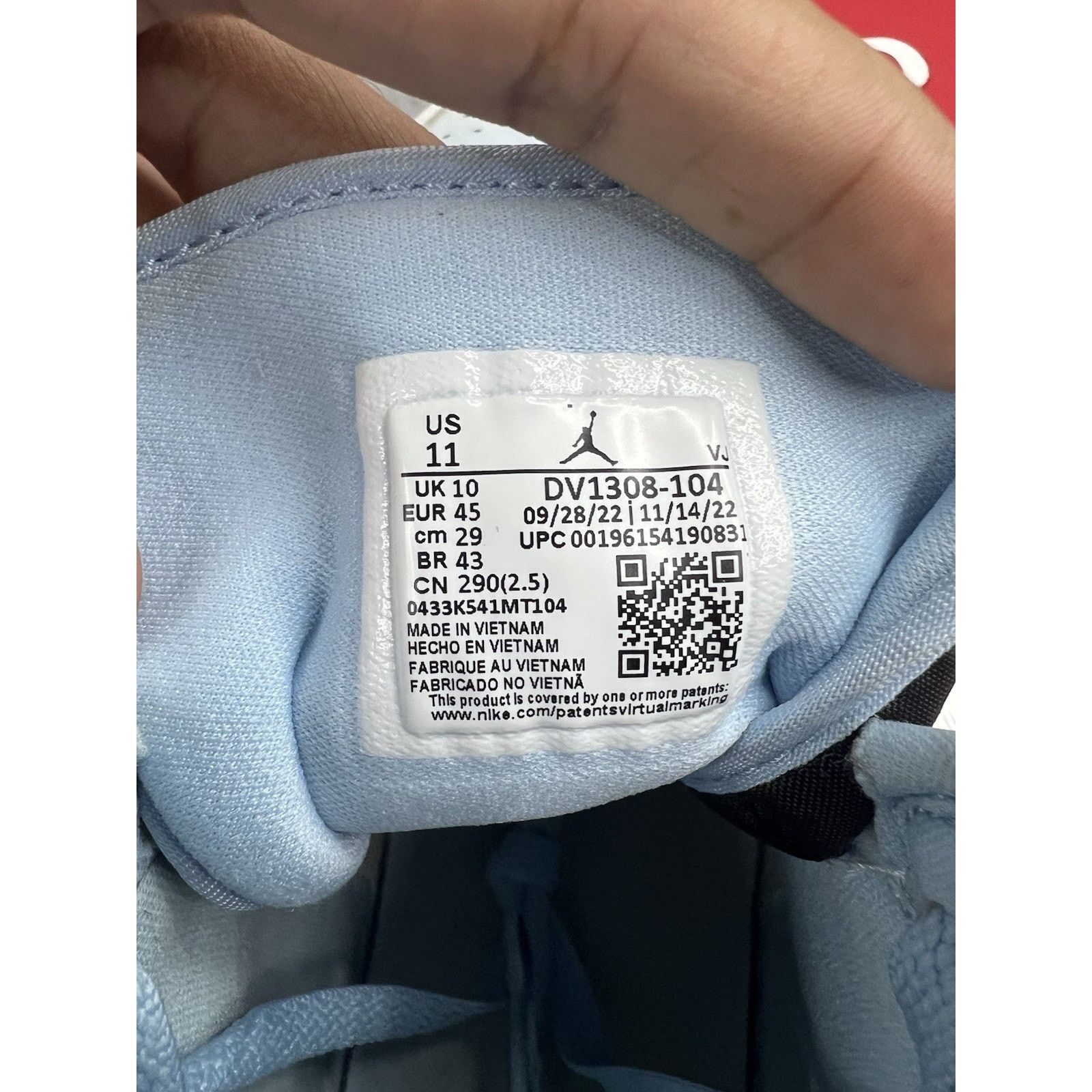 Jordan Brand Air Jordan 1 Mid SE Ice Blue (2023) Size 11 (DV1308-104) Size US 11 / EU 44 - 7 Thumbnail