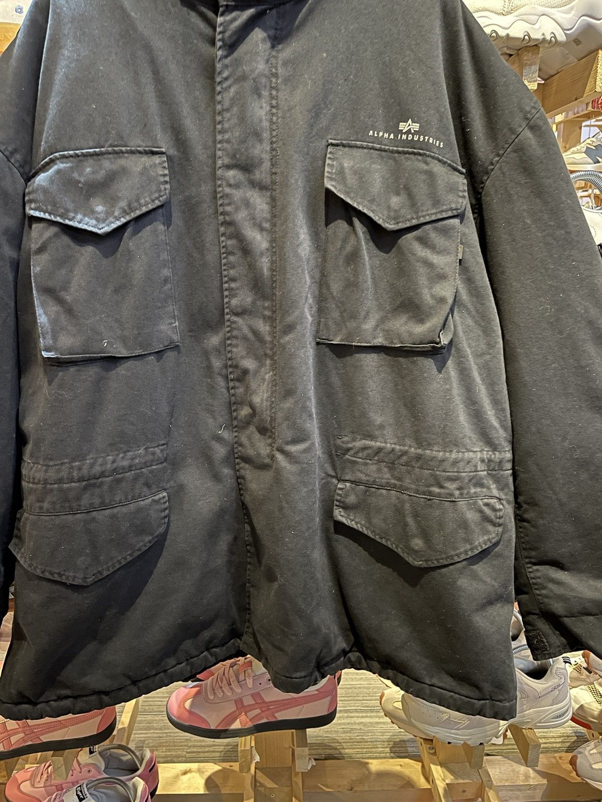 Alpha Industries × Japanese Brand × Vintage Alpha Industries Black Jacket Size US XXL / EU 58 / 5 - 4 Thumbnail