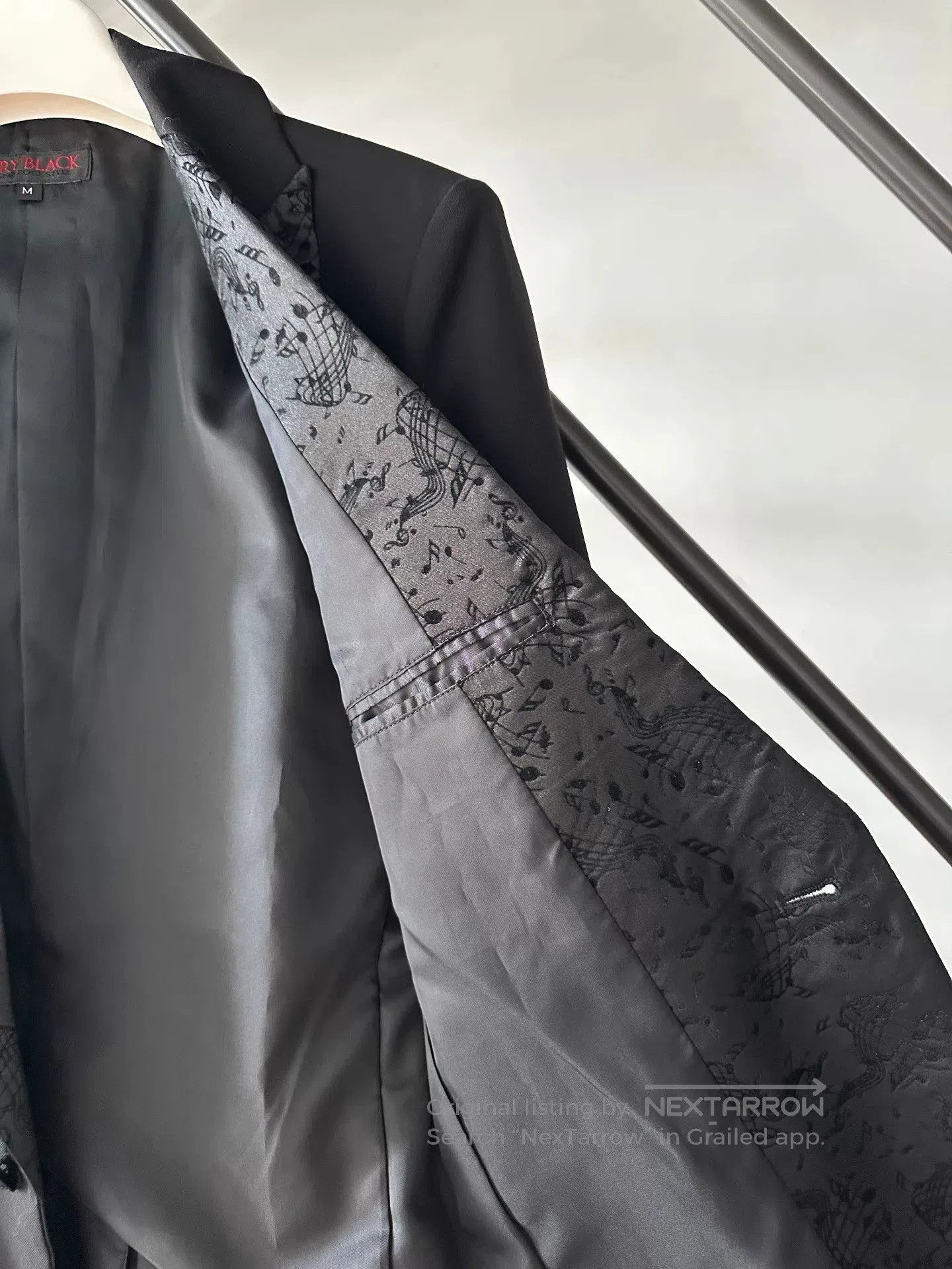 Japanese Brand Jury Black Tailored Velvet Note Jacket. Size US M / EU 48-50 / 2 - 6 Thumbnail