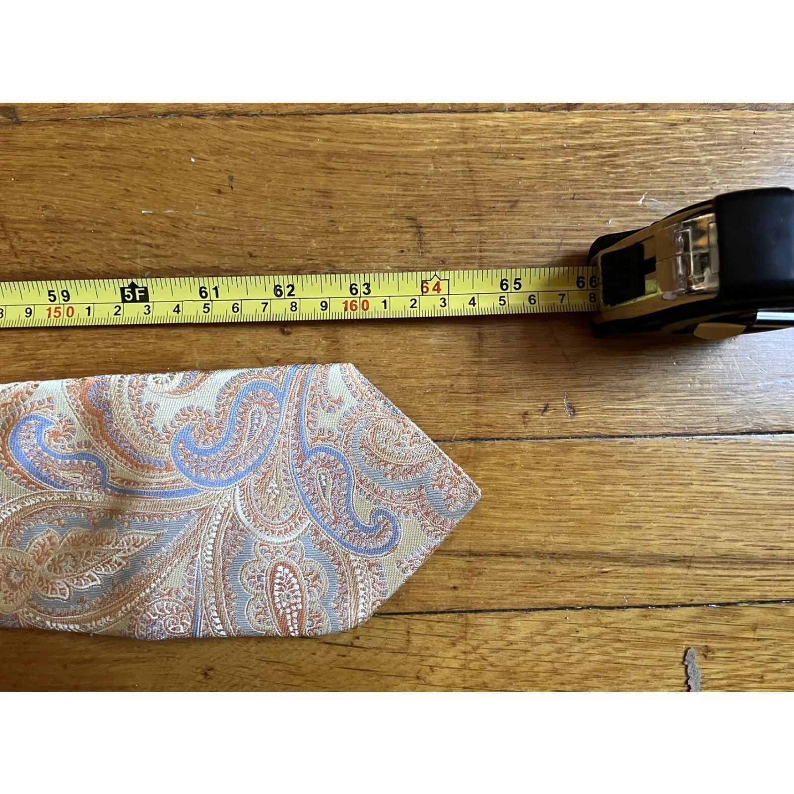 Ike Behar Ike Behar Tie Men’s Extra Long Yellow Paisley Size ONE SIZE - 8 Thumbnail