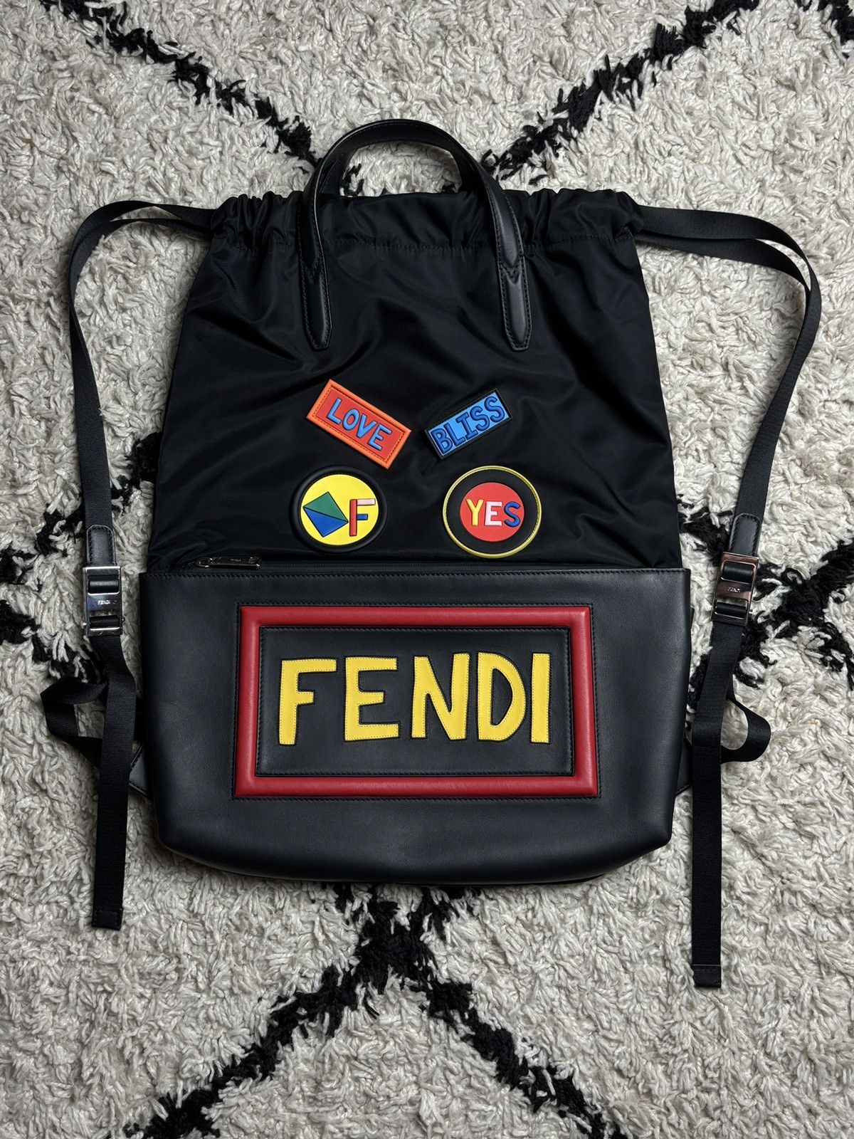 Fendi Fendi Monster Designer Drawstring Backpack Size ONE SIZE - 1 Thumbnail