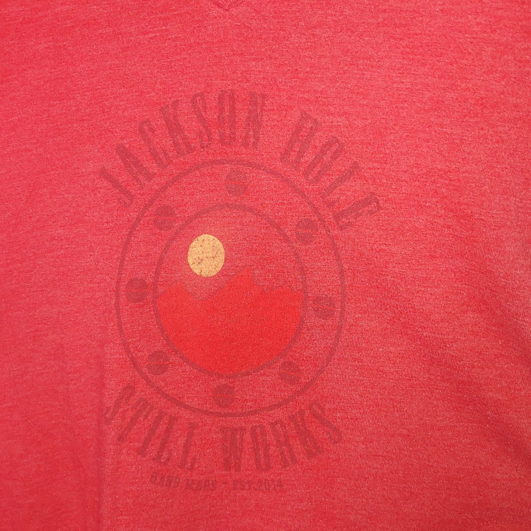 Next Level Jackson Hole Still Works Wyoming Womens Small V Neck Next Level T Shirt Red Size S / US 4 / IT 40 - 2 Thumbnail