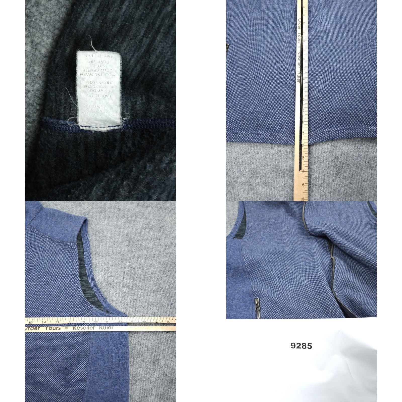 Vintage Overland Vest Mens Large Blue Wool Blend Full Zip Pockets High Neck Vest Size US L / EU 52-54 / 3 - 8 Thumbnail
