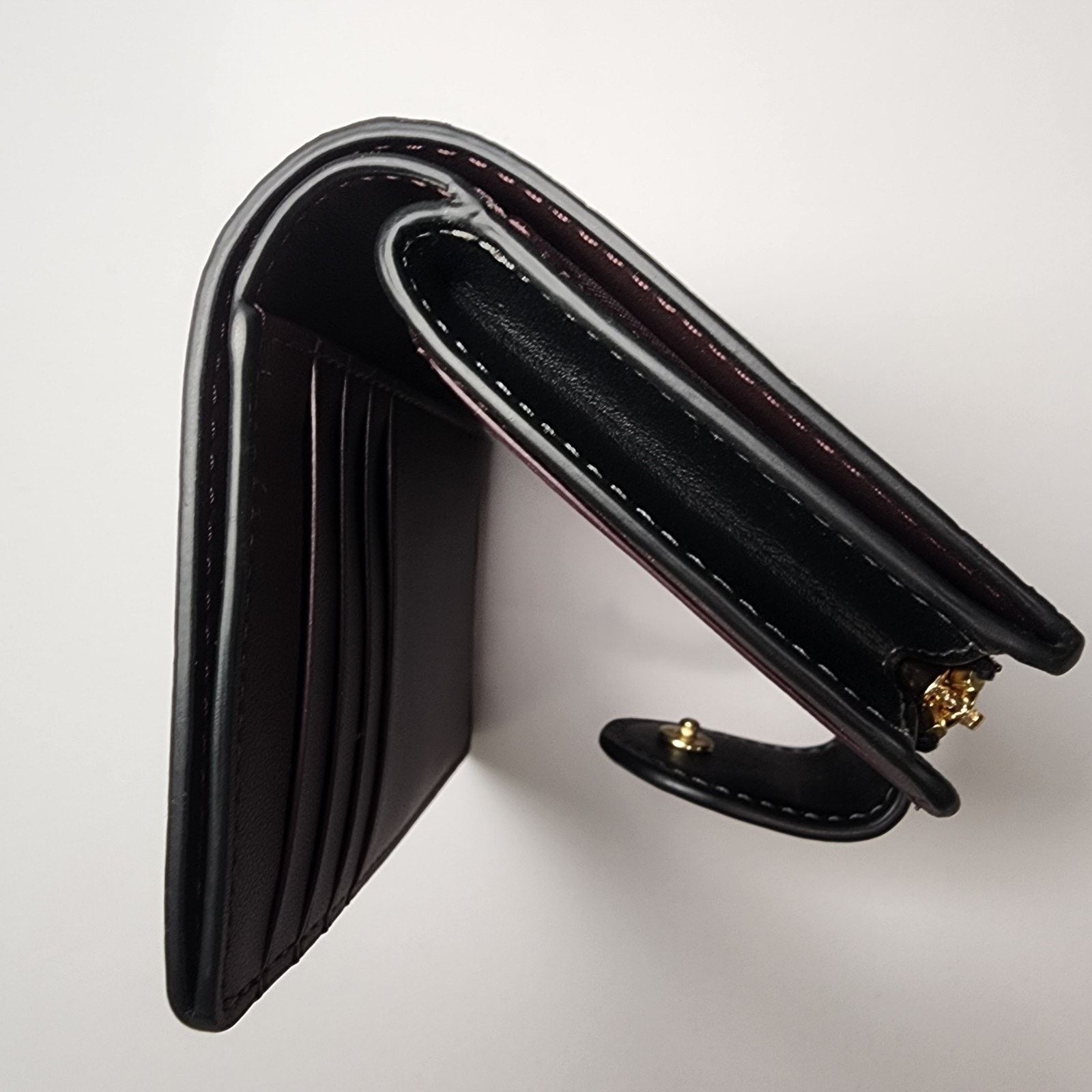 Coach Coach CDF10 Medium Corner Zip Wallet Cherry Print Gold/Black Size ONE SIZE - 5 Thumbnail