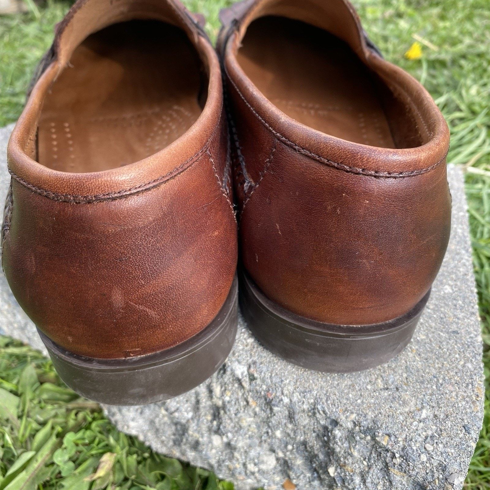 Other Men’s 10 Earth Shoe Brown Leather Tassel Loafers Woven Size US 10 / EU 43 - 10 Thumbnail