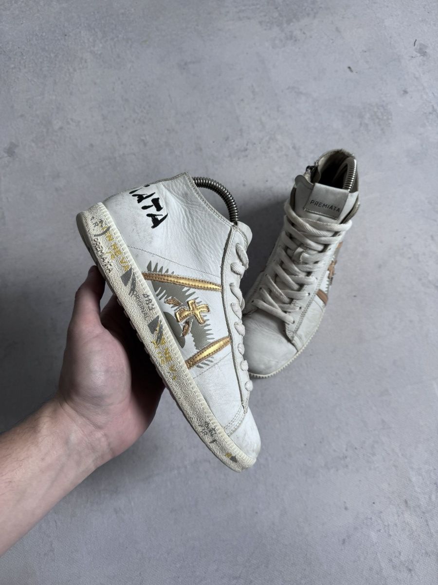 Premiata Premiata Tayld Pelle Womens Hi-Top Italy Streetwear Sneakers Size US 7 / IT 37 - 2 Thumbnail