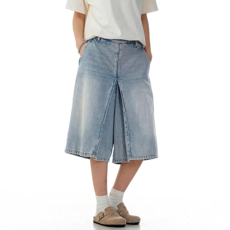 Jean Loose Fit Baggy Denim Shorts Men Summer Style Size US 34 / EU 50 - 1 Thumbnail