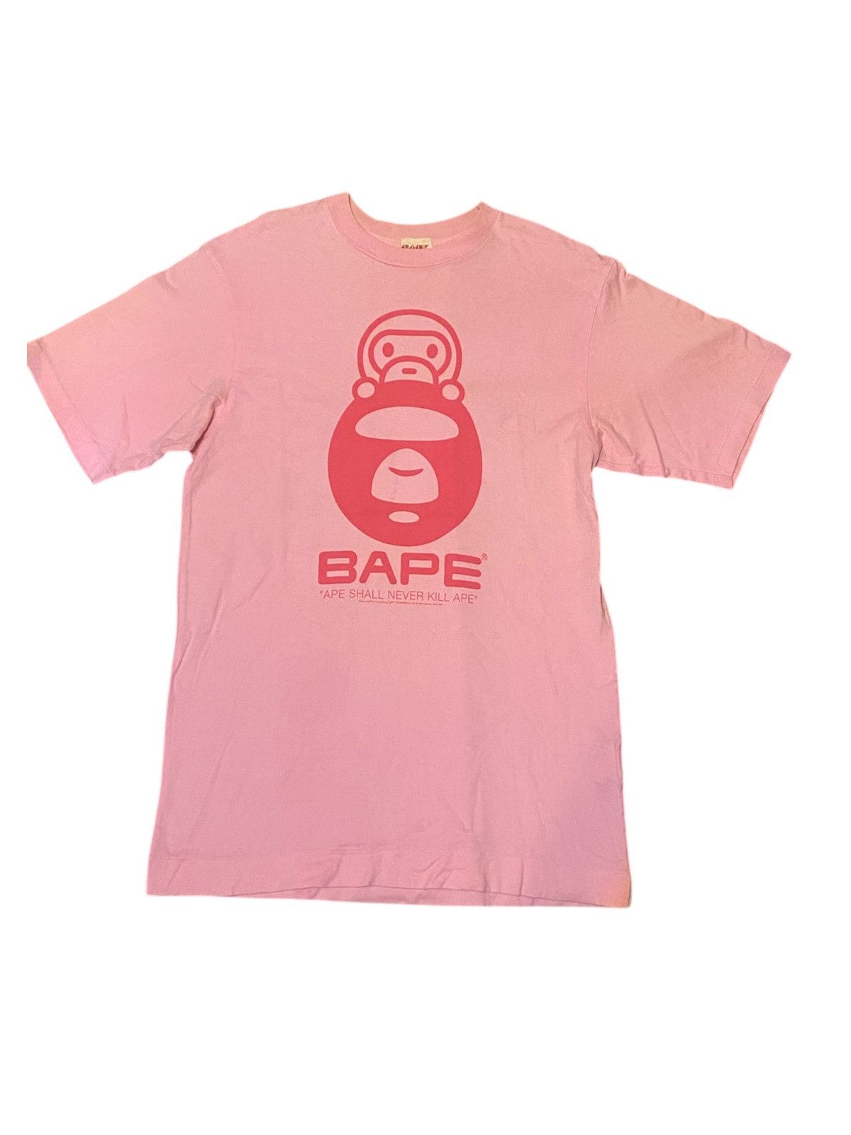 Bape Vintage Bape Pink Tshirt Short Sleve Size US M / EU 48-50 / 2 - 1 Thumbnail