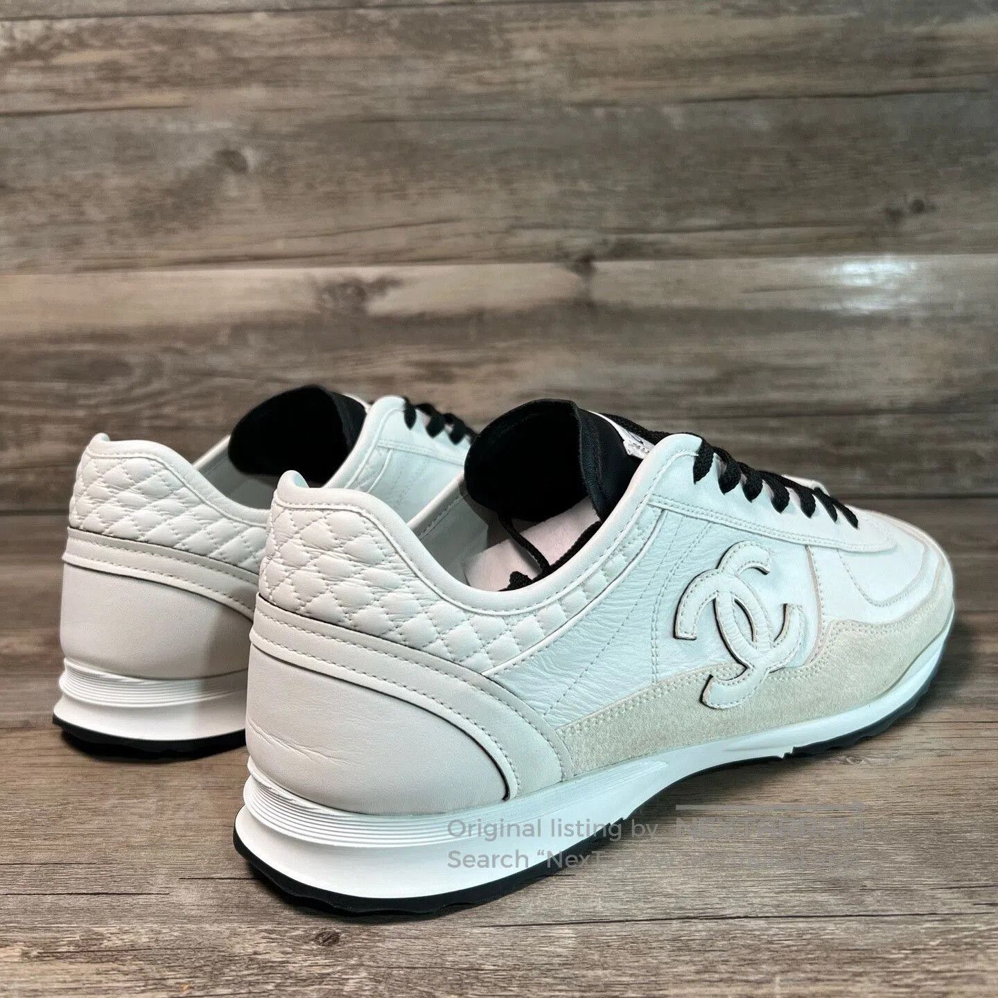 Chanel CHANEL 25P Men's White Leather Trainers. Size US 10 / EU 43 - 4 Thumbnail