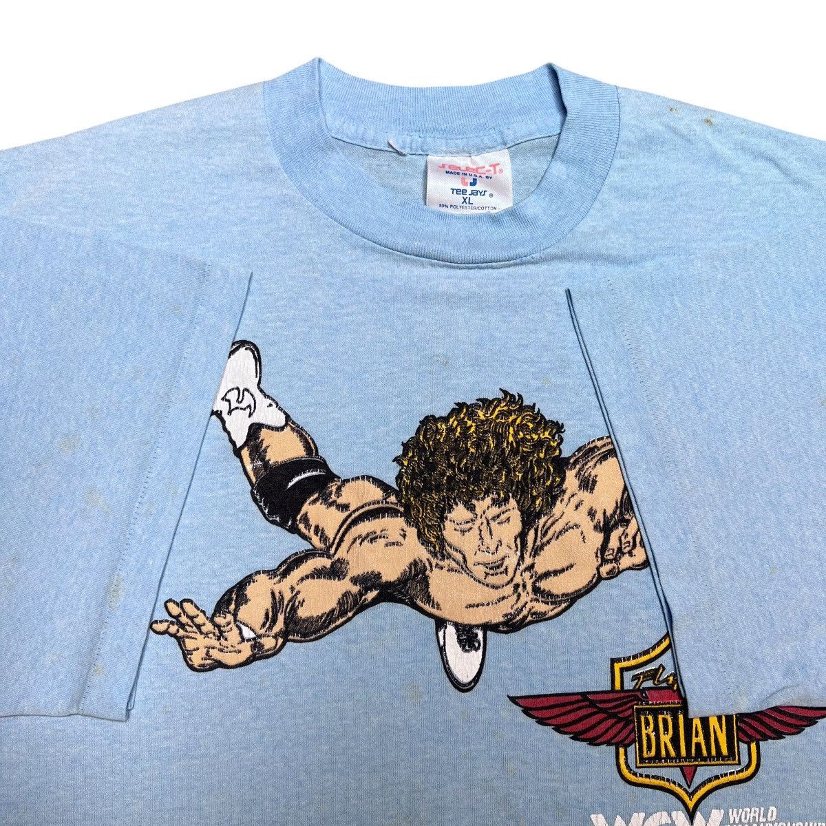 Vintage × WCW/nWo Vintage 1990s WCW Flying Brian Pillman Wrestling T-Shirt Size US XL / EU 56 / 4 - 2 Thumbnail