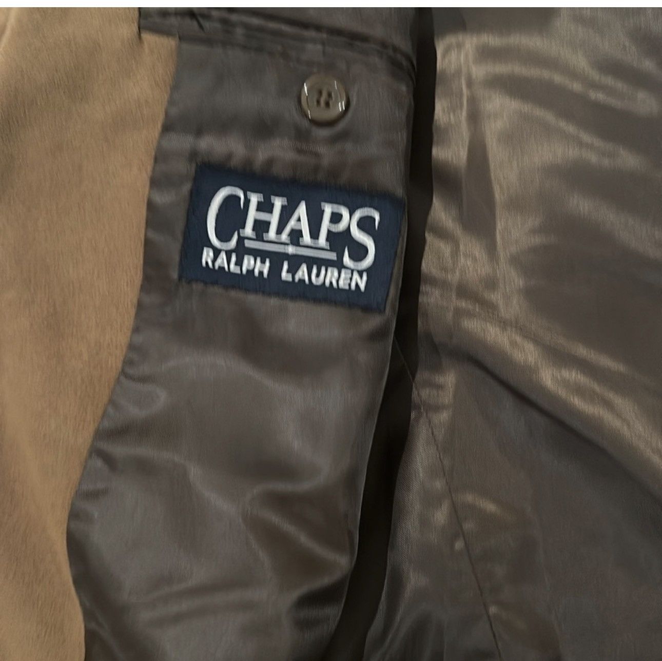 Chaps Ralph Lauren Ralph Lauren Brown Faux Suede Two Button Sport Jacket Size 40R - 3 Thumbnail