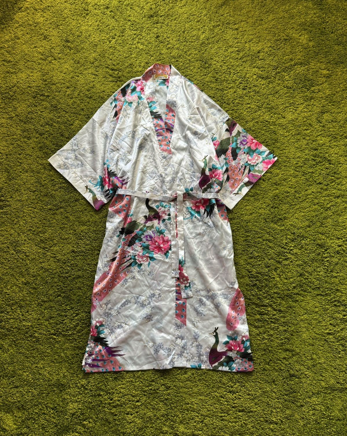 Japanese Brand × Vintage 🇯🇵 Japanese style 100% silk kimono dress Oriental village Size M / US 6-8 / IT 42-44 - 1 Thumbnail