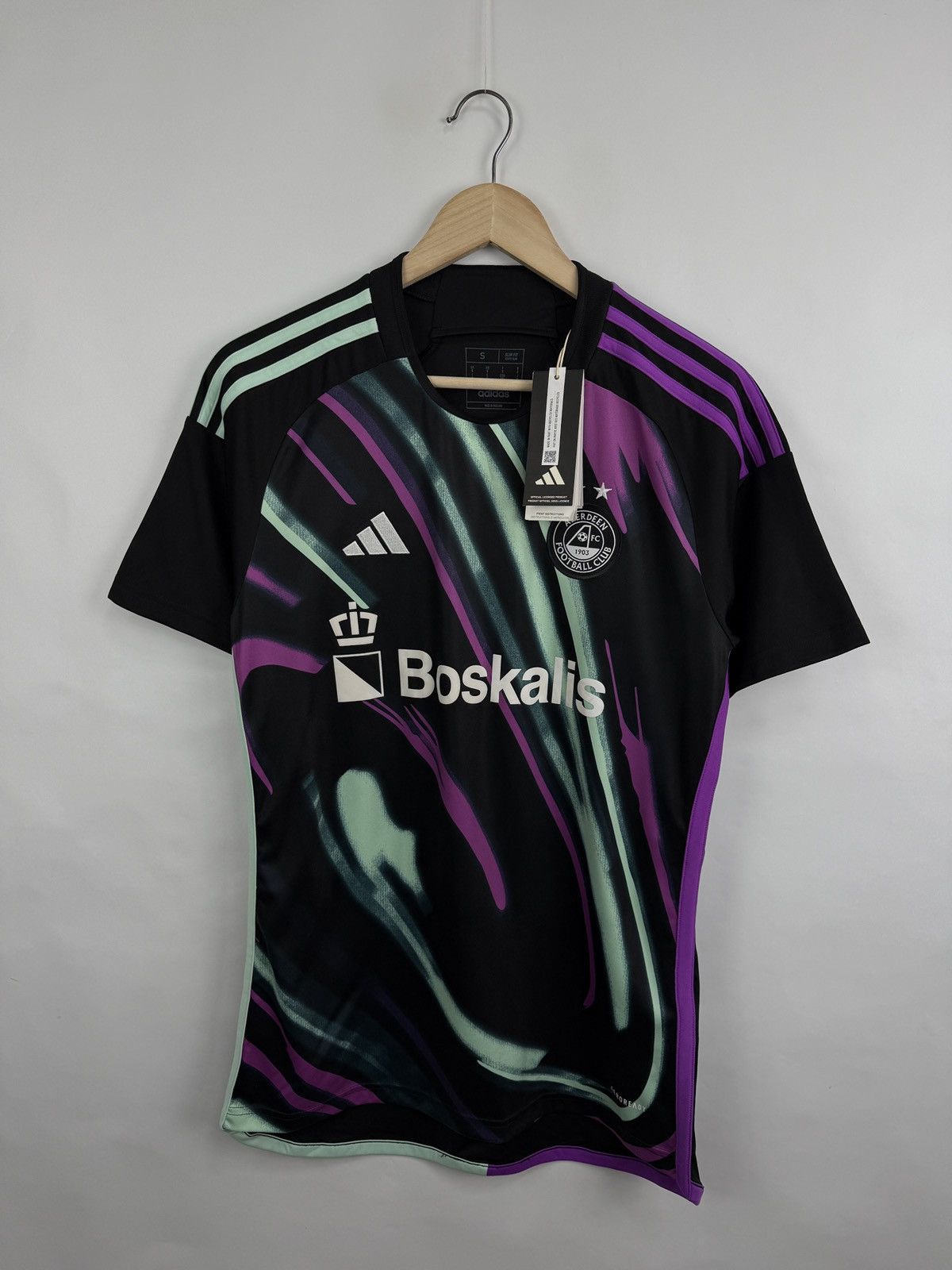 Adidas 🇬🇧 2023 Aberdeen FC Adidas Northern Light Away Soccer Jersey Size US S / EU 44-46 / 1 - 3 Thumbnail