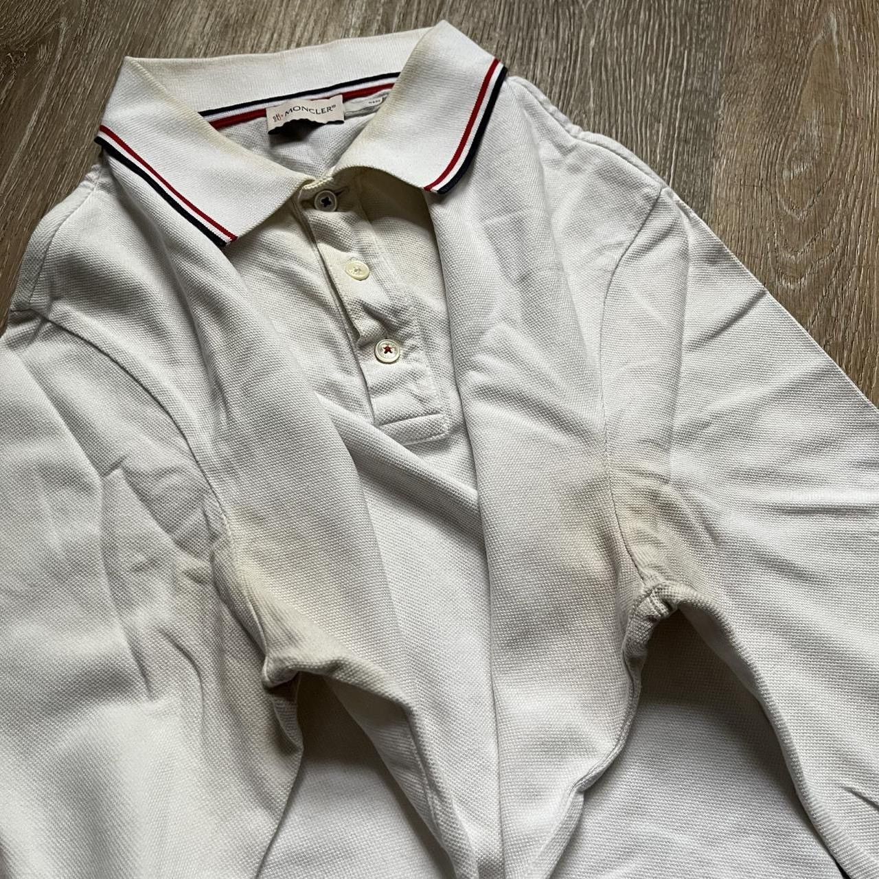 Moncler white moncler long sleeve polo Size US M / EU 48-50 / 2 - 4 Thumbnail