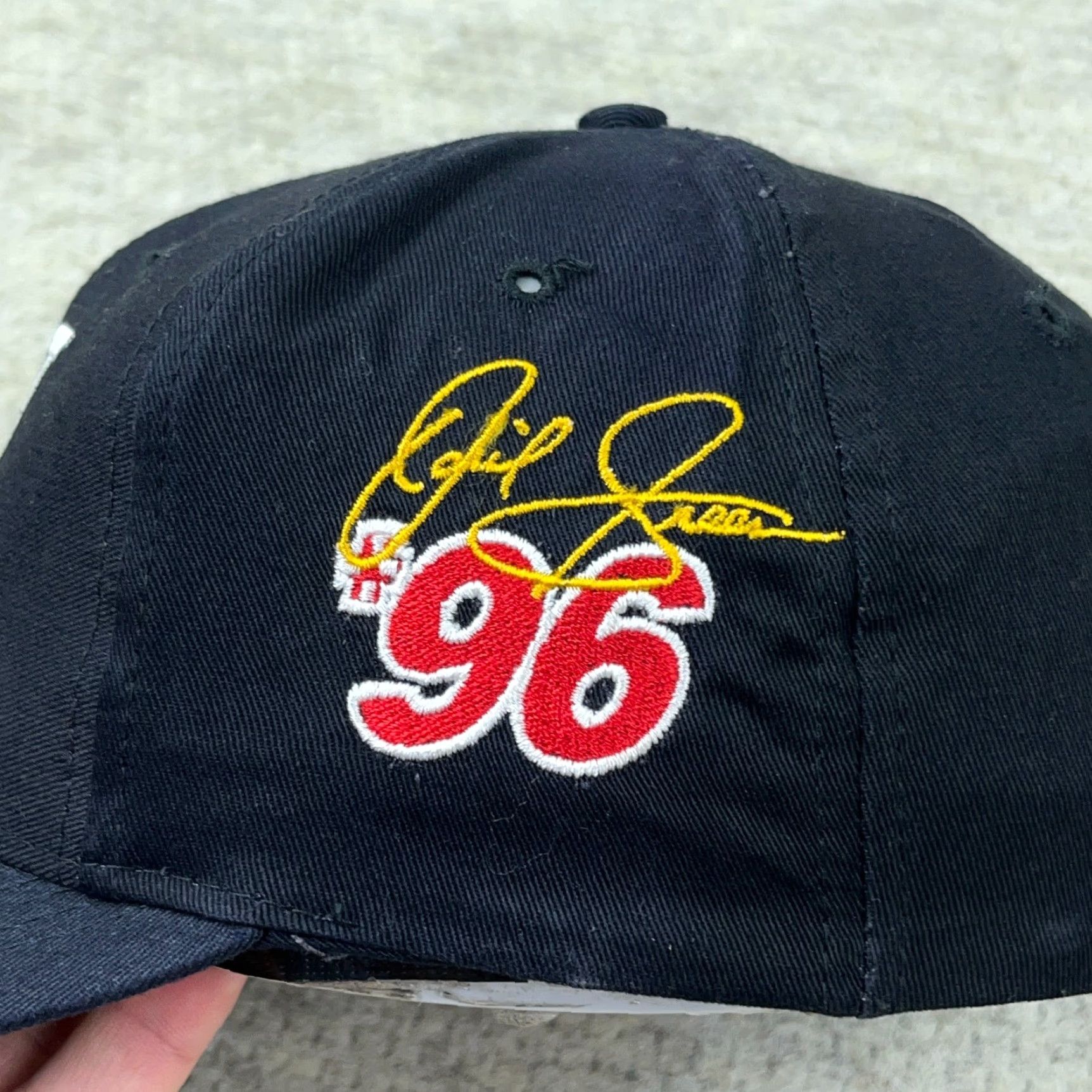 Vintage VINTAGE CAT Racing Snapback Hat Cap Black 90s Adjustable Mens One Size Size ONE SIZE - 4 Thumbnail
