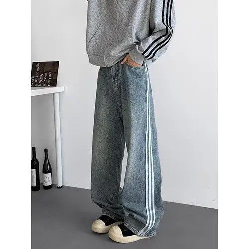 Jean Track Straight Leg Baggy Jeans Size US 30 / EU 46 - 7 Thumbnail