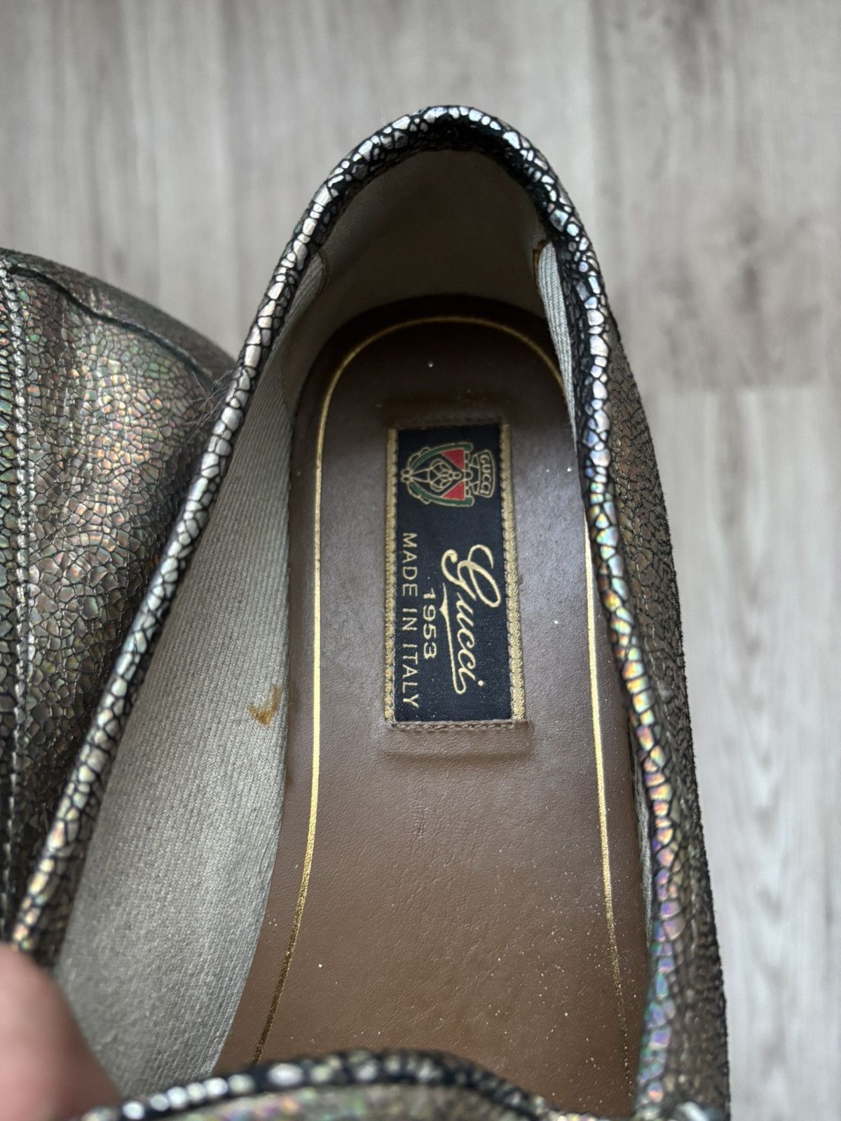 Gucci Gucci Multicolor Foil Leather Horsebit Loafers Women EU 39 Size US 8 / IT 38 - 6 Thumbnail
