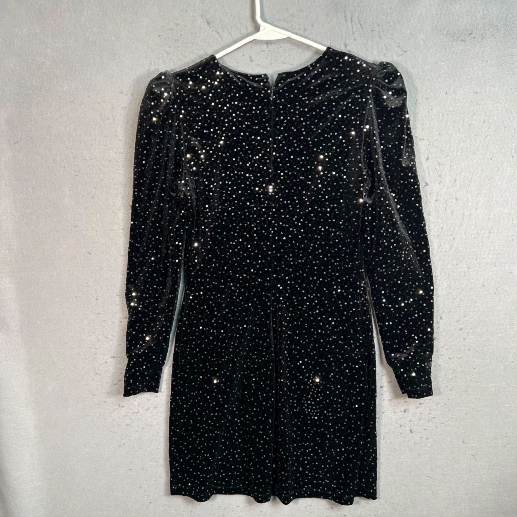 & Other Stories & Other Stories Dress Sequin Mini Long Sleeve Black Womens 6 Party Cocktail Size M / US 6-8 / IT 42-44 - 2 Thumbnail