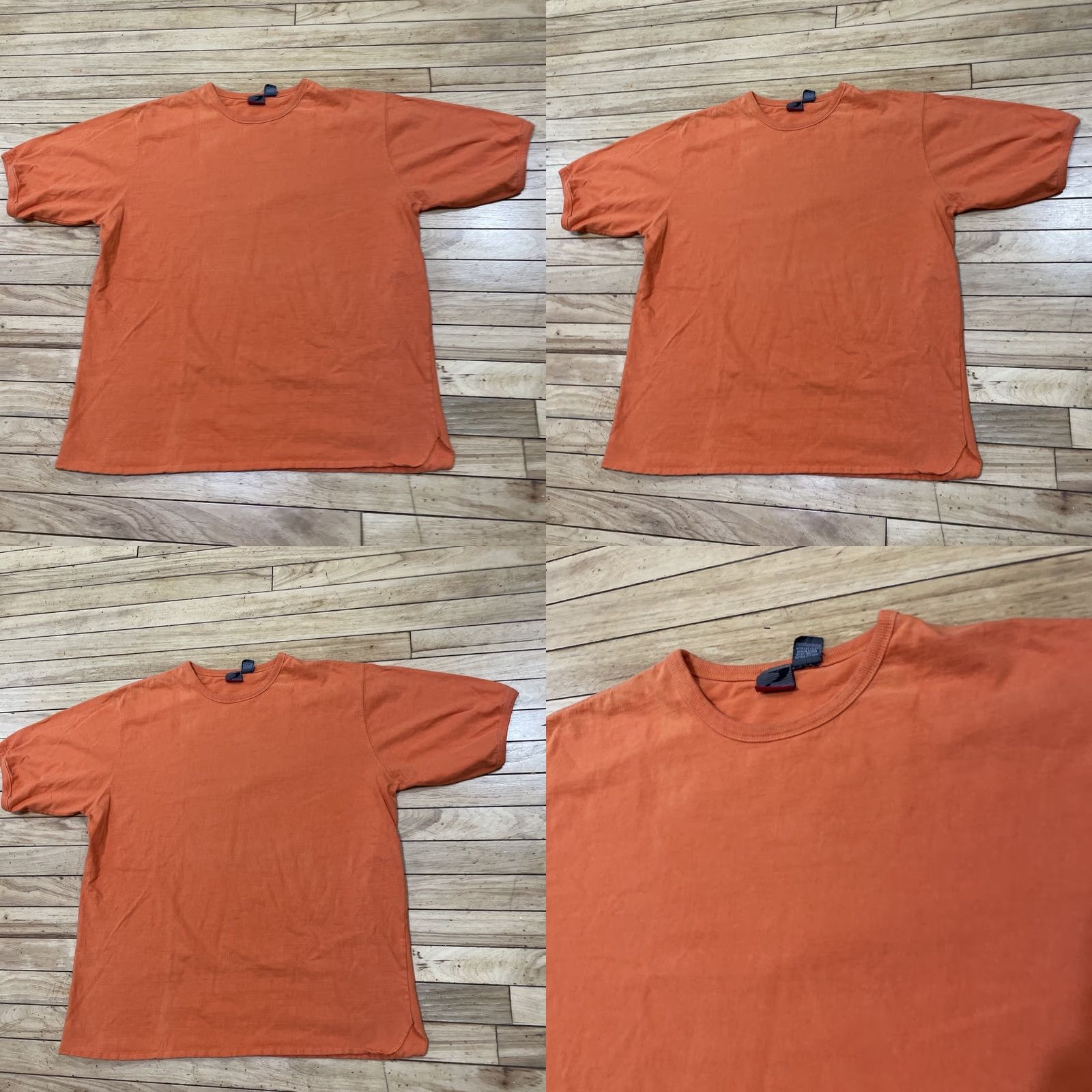Vintage PROSPIRIT Shirt Men L Orange Grunge Skate Tee Knit Thick Hem Stitch Short Sleeve T-Shirt Casual 90s Mens Size US L / EU 52-54 / 3 - 9 Thumbnail