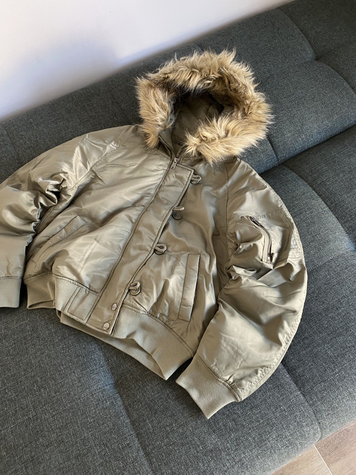 Hysteric Glamour Vintage Avant Garde Bomber Jacket Faux Fur Mohair Boxy Y2K Size US S / EU 44-46 / 1 - 2 Thumbnail