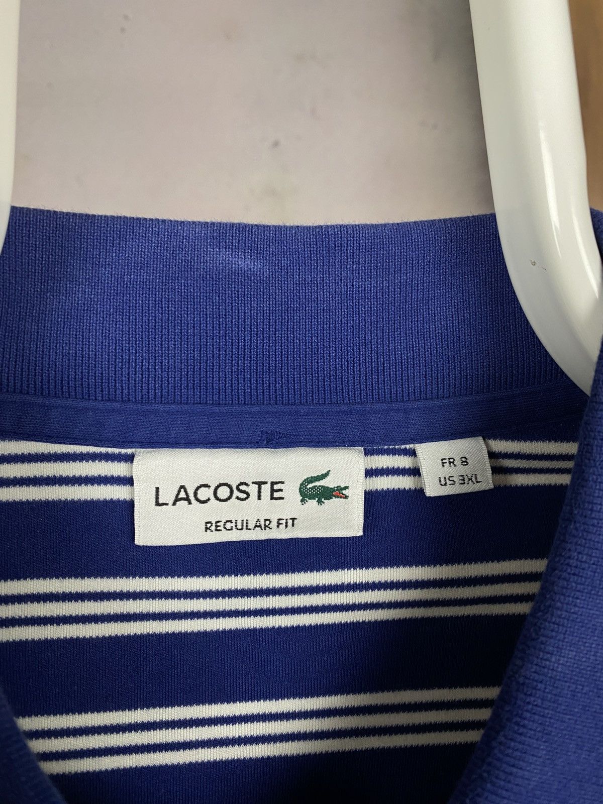 Lacoste 🐊Polo T-Shirt Lacoste Striped Regular Fit Tee Size 3XL🐊 Size US XXL / EU 58 / 5 - 11 Thumbnail