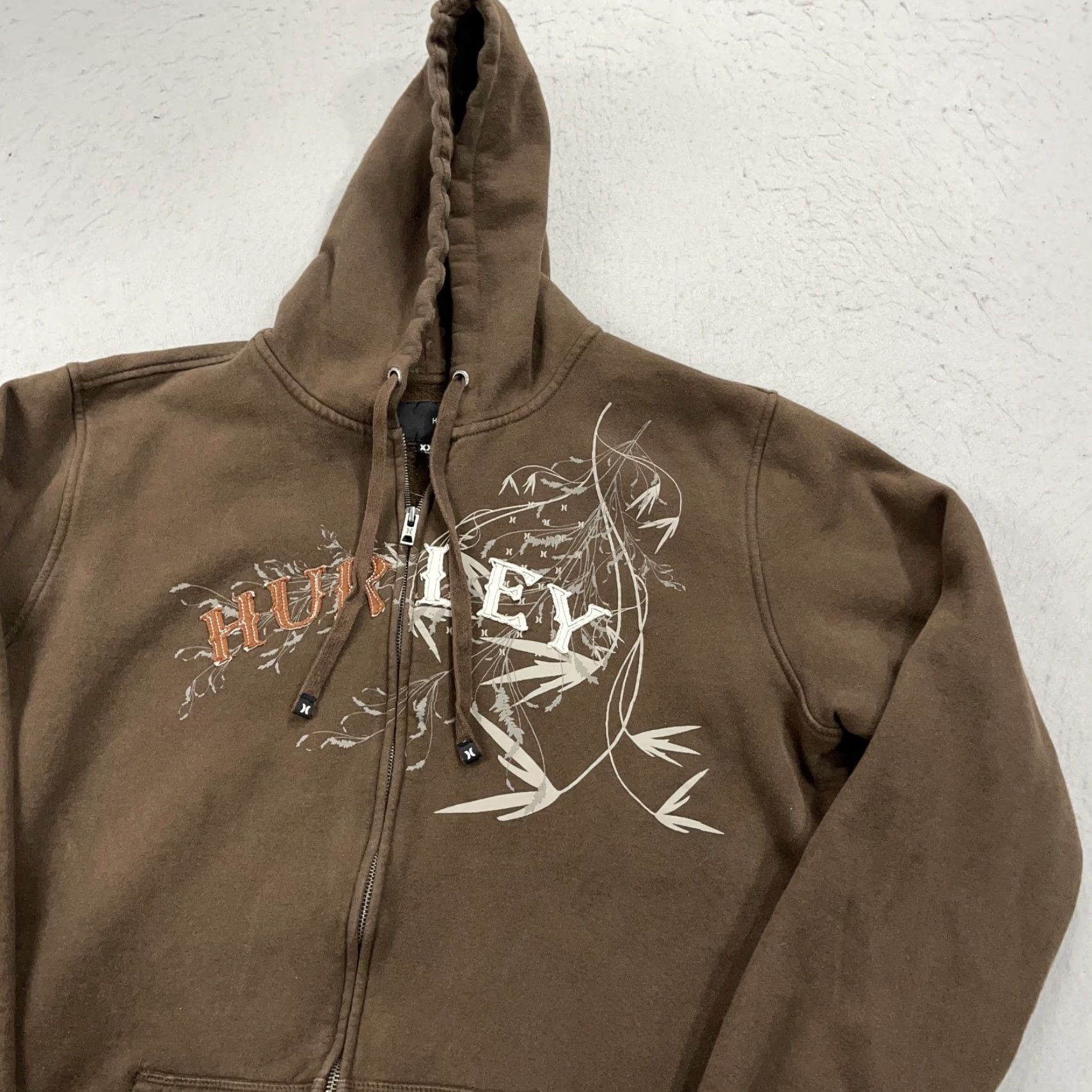 Hurley VINTAGE Hurley Hoodie Mens 2XL Brown Skate Surf Full Zip Pinkman Sweatshirt 00s Size US XXL / EU 58 / 5 - 3 Thumbnail