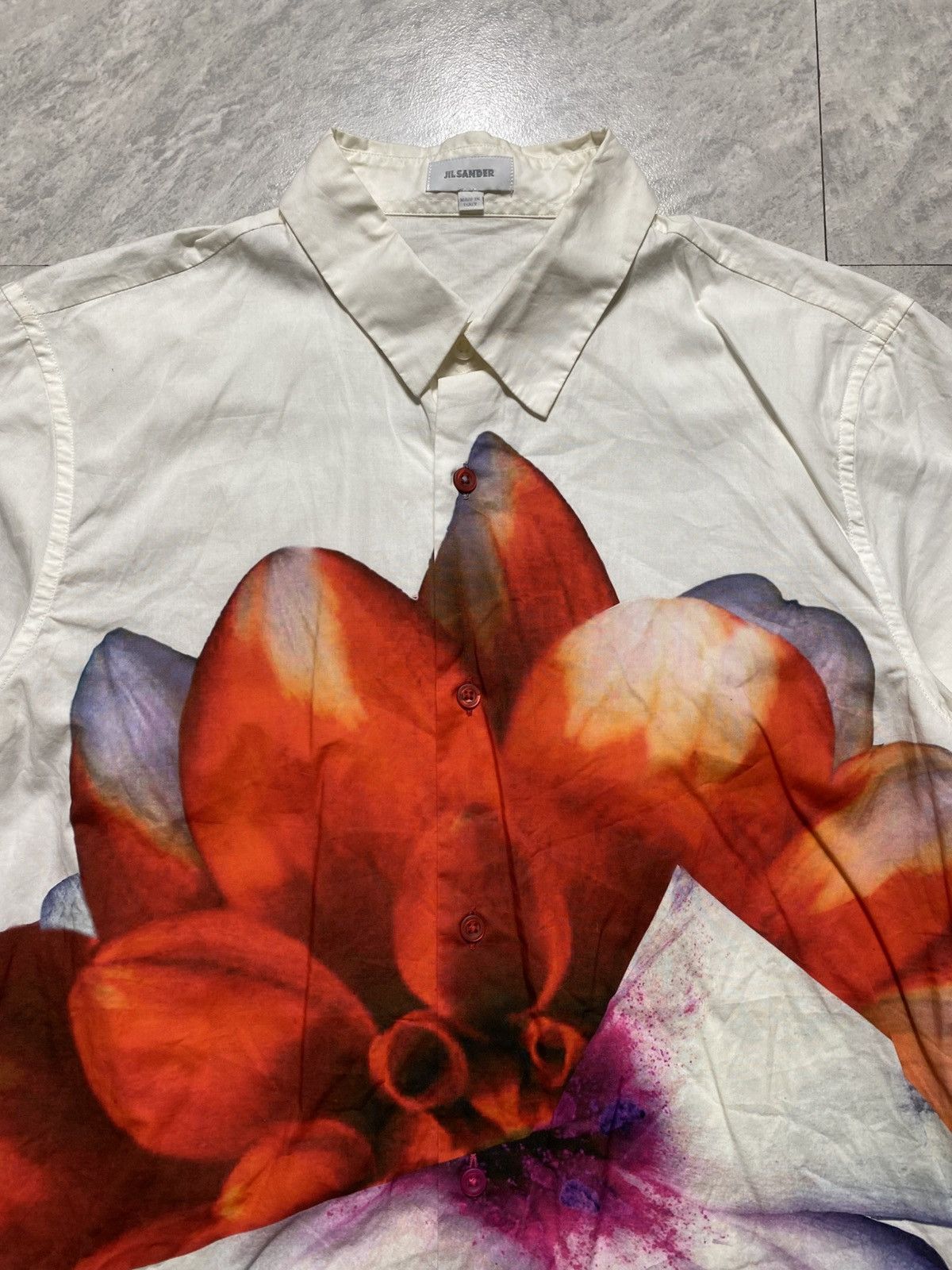 Jil Sander JIL SANDER - RAF SIMONS ERA SS/11 FLOWER PRINT POLO Size US S / EU 44-46 / 1 - 6 Thumbnail