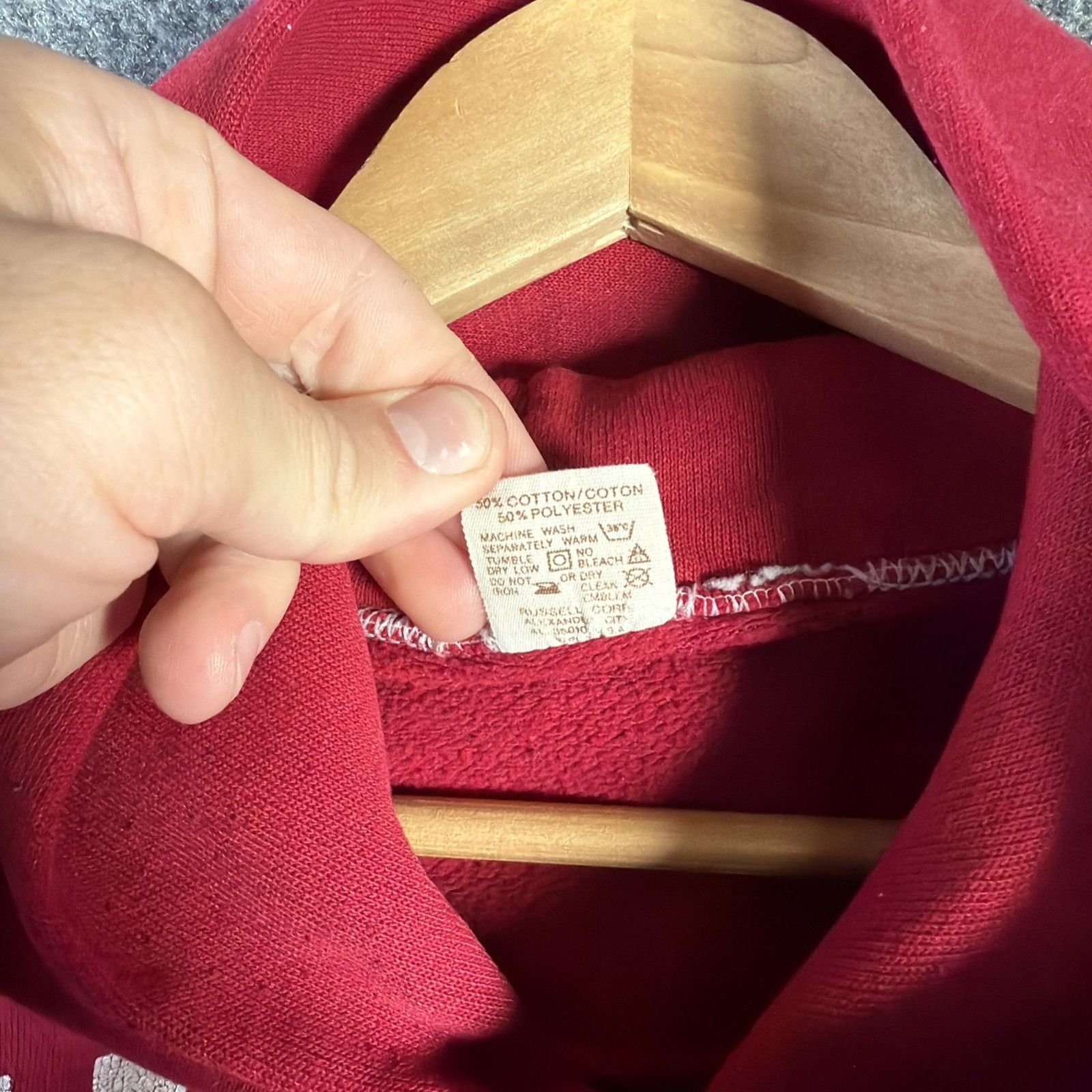 Russell Athletic True Vintage Hoodie Mens XL Red 70s Stanford Russell College Size US XL / EU 56 / 4 - 6 Thumbnail