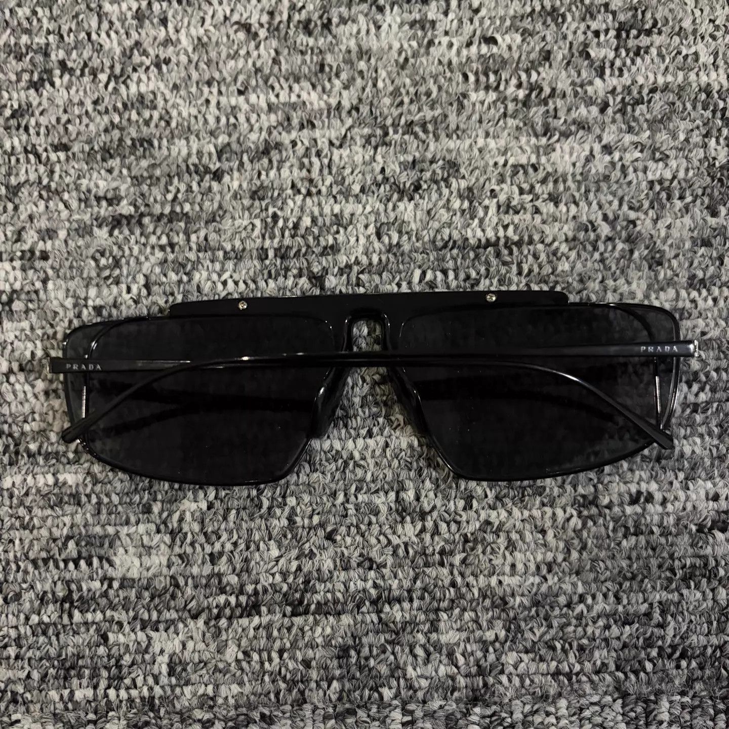 Prada PRADA Black Frame Sunglasses 99 New w/ Original Case Size ONE SIZE - 2 Thumbnail