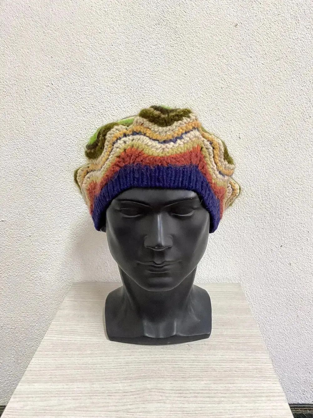 Japanese Brand Nice Pattern Japanese Brand Rare Design Knit Beanie Hat Size ONE SIZE - 3 Thumbnail
