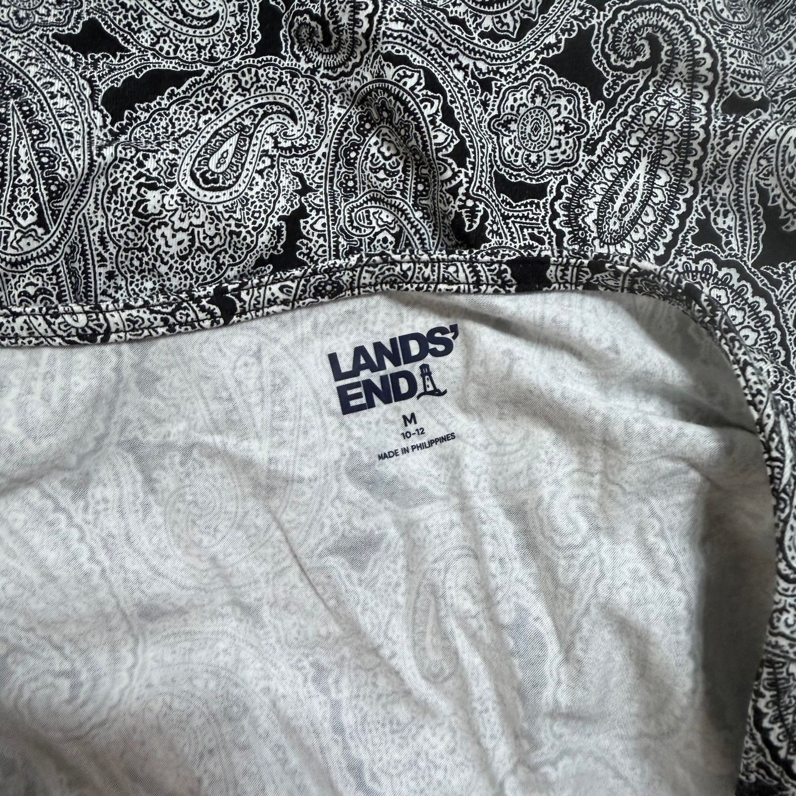 Lands' End Lands’ End Paisley Long Sleeve Top | Sz M Size M / US 6-8 / IT 42-44 - 6 Thumbnail
