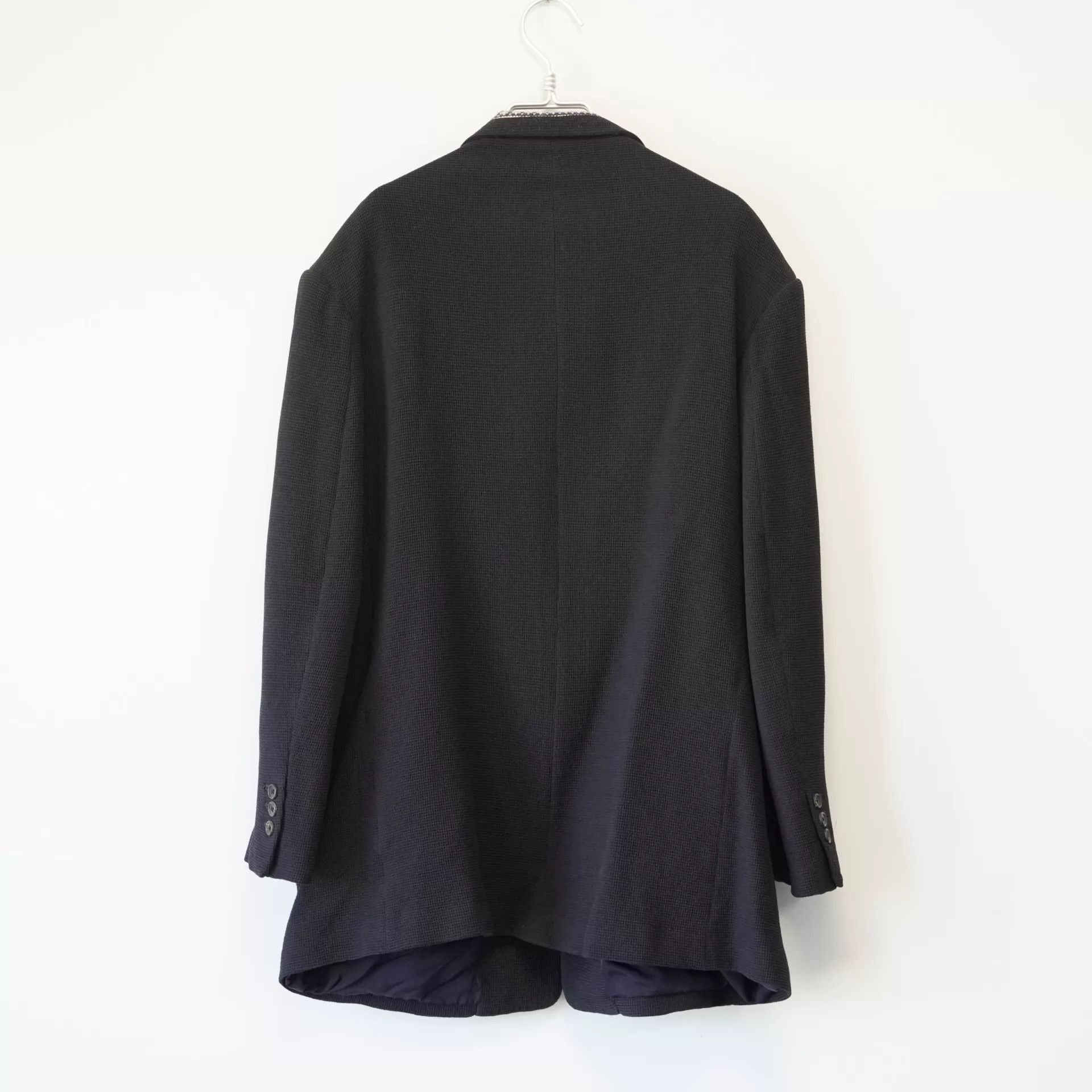 Yohji Yamamoto Yohji Yamamoto 95AW Collar Knit Panel Jacket M Size US M / EU 48-50 / 2 - 2 Thumbnail