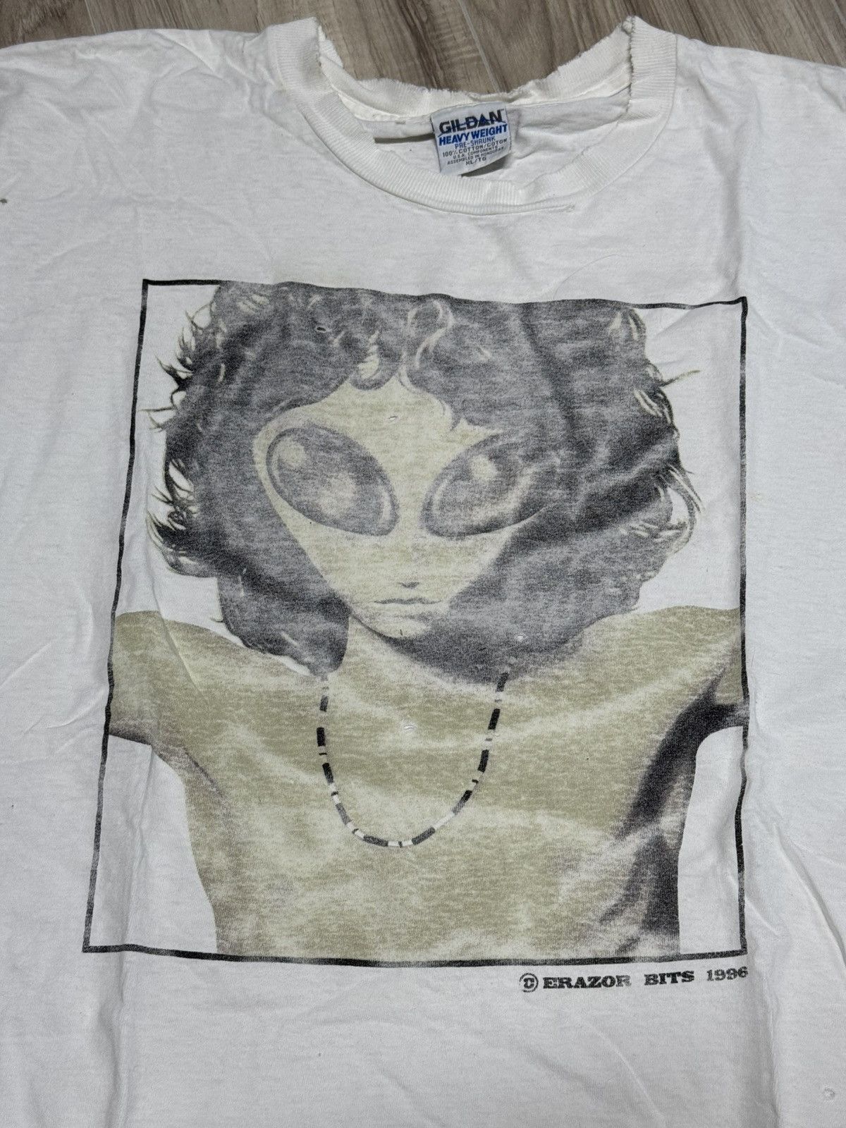 Vintage Vintage 90’s Alien Jim Morrison Parody T-Shirt Size Large Size US L / EU 52-54 / 3 - 2 Thumbnail